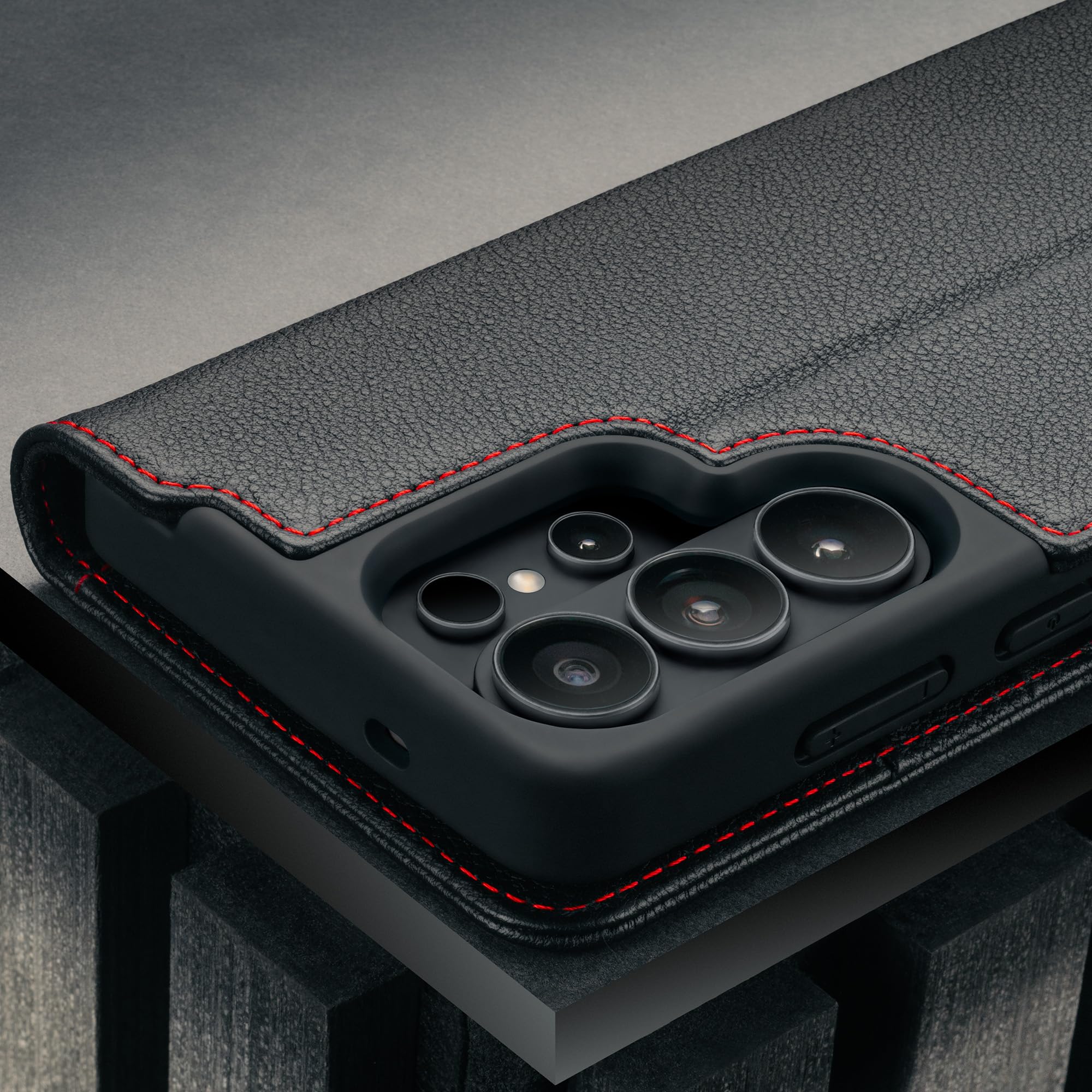 TORRO Hülle kompatibel mit Samsung Galaxy S26 Ultra 5G 2025 - Premium Leder Hülle mit Standfunktion und Kartenfächern (Schwarz)