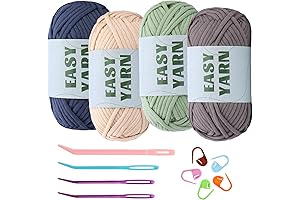 4x50g Crochet Yarn Kit: Premium Yarn for Beginners
