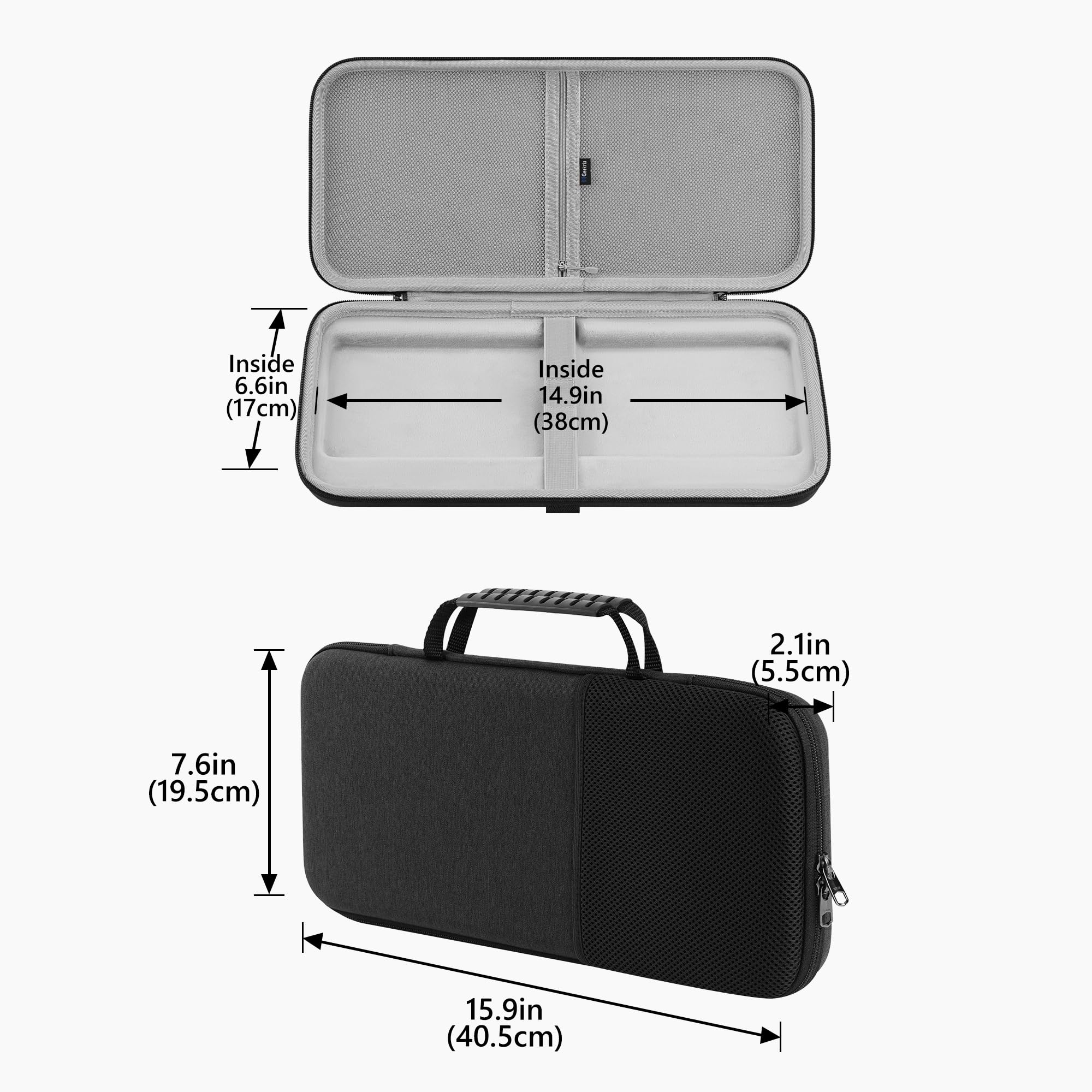 Amazon.com: GEEKRIA Keyboard Hard Shell Protective Travel Case