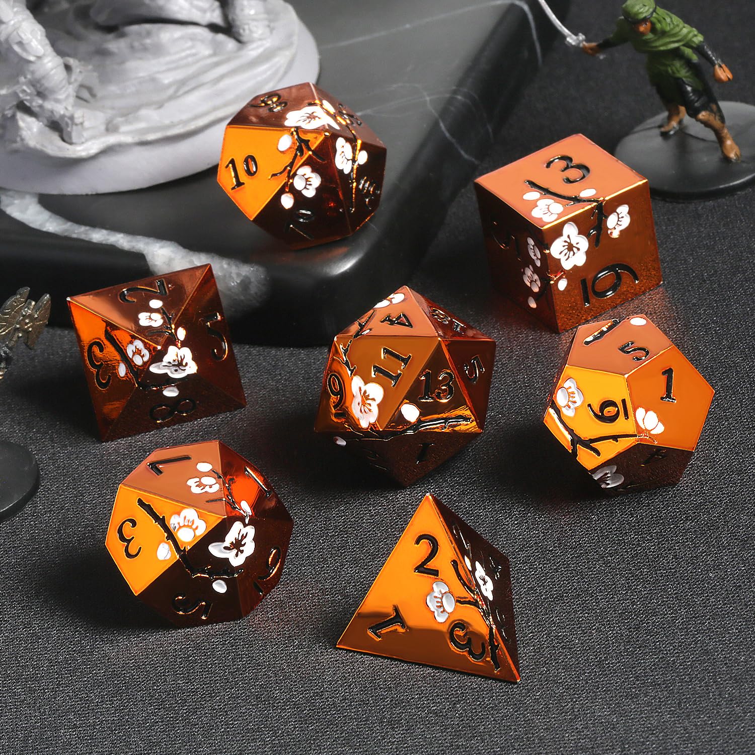 Orange Metal Dice D&D - Image 4