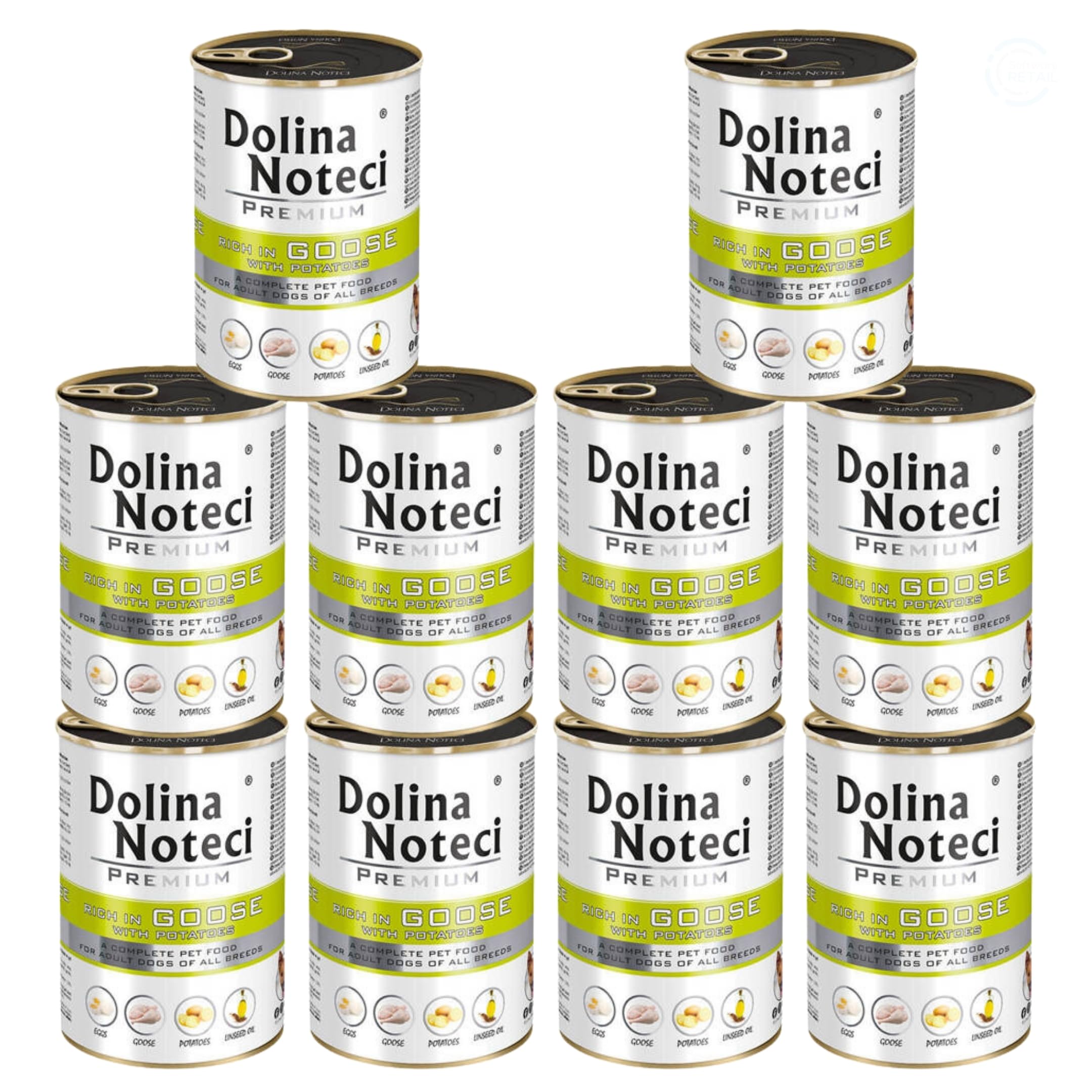 Dolina Noteci Premium Wet Dog Food, Goose with Potato, Gluten-Free (10x400g)