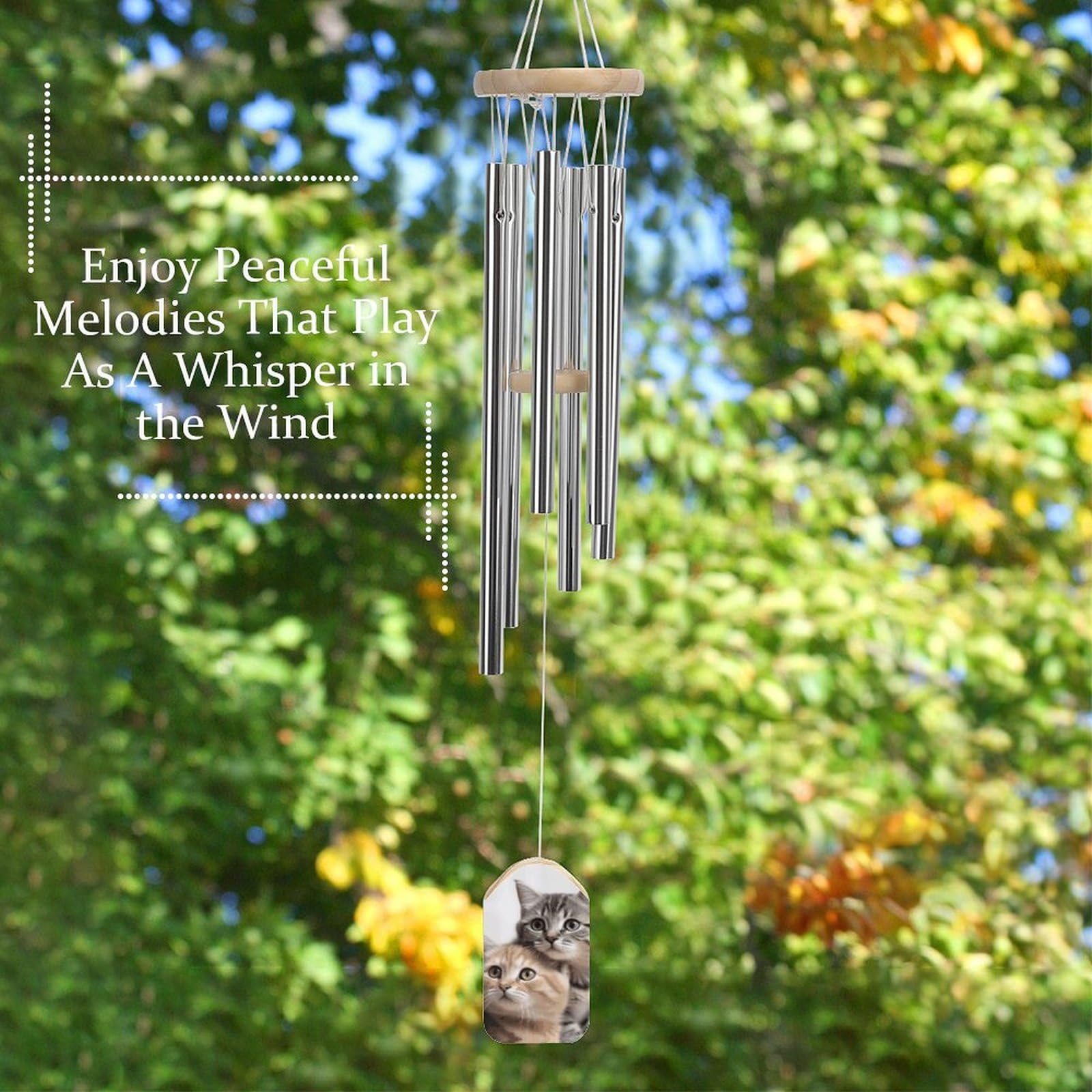 Amazon.co.jp: 猫の風鈴 外で癒されるメロディックな音色 ウィンド