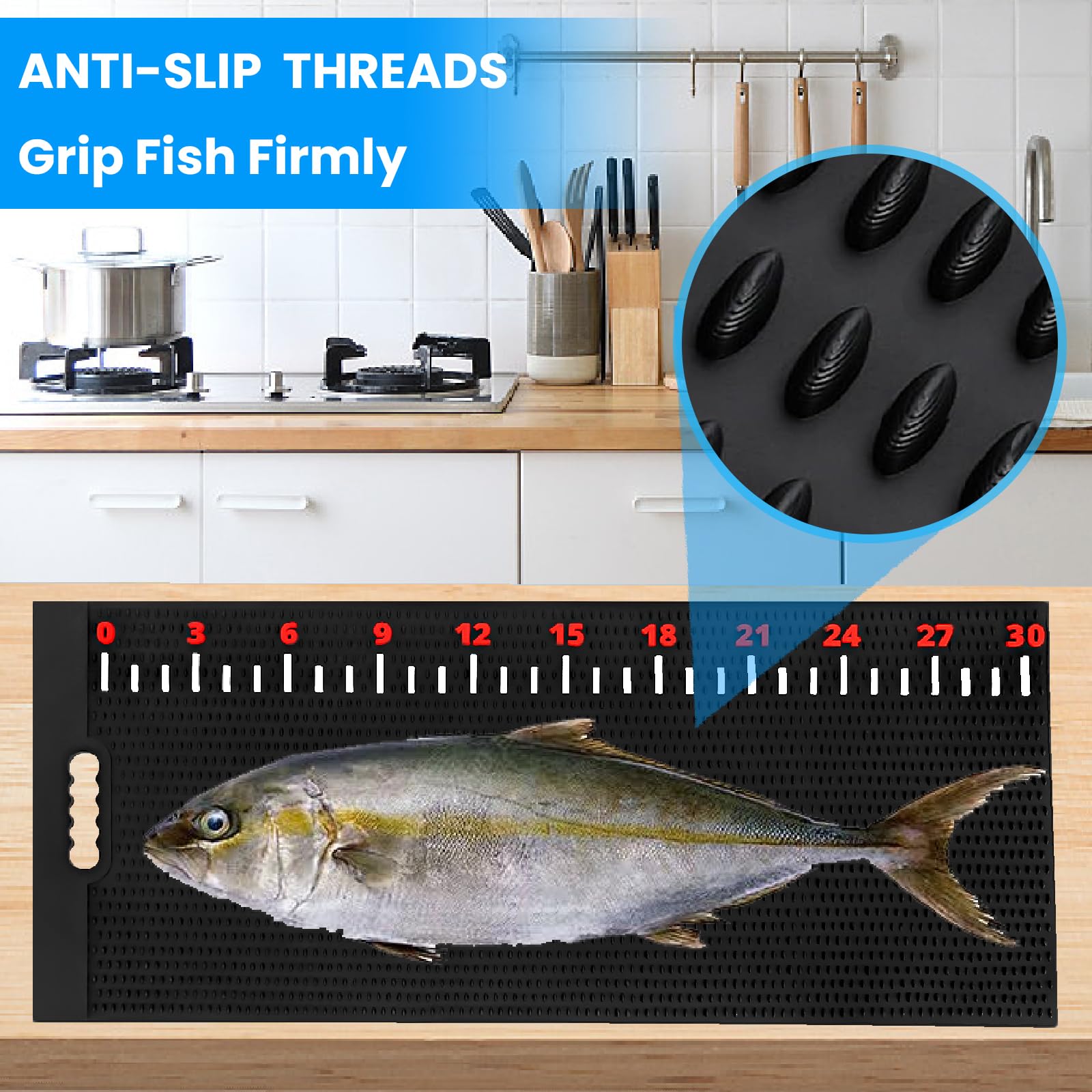 KastKing EZ Fillet Mat - Anti-slip Fish Cleaning Board With 25" Ruler