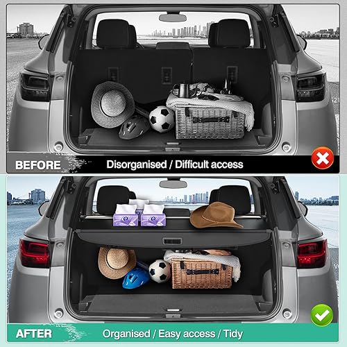 Miniatura 446 de Powerty Cubierta de Carga para Accesorios Kia Sportage 2023-2025 2026, Textura de Lona Cubierta Retráctil para Maletero Trasero de Carga de Equipaje