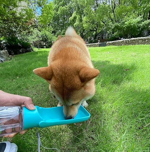 Miniatura 6 de WePet Botella de agua plegable portátil para perros, dispensador de agua para cachorros con alimentador para beber, 12 onzas, resistente a altas