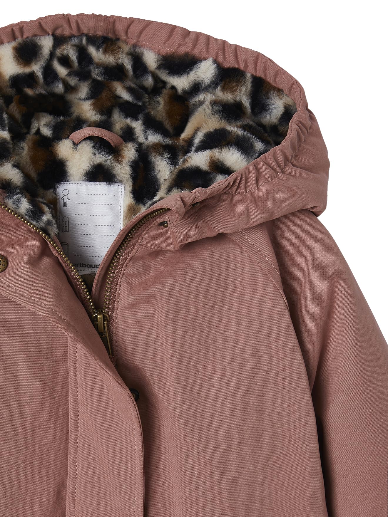 Vertbaudet Mädchen Winterjacke mit Kapuze, Wattierung Recycling-Polyester