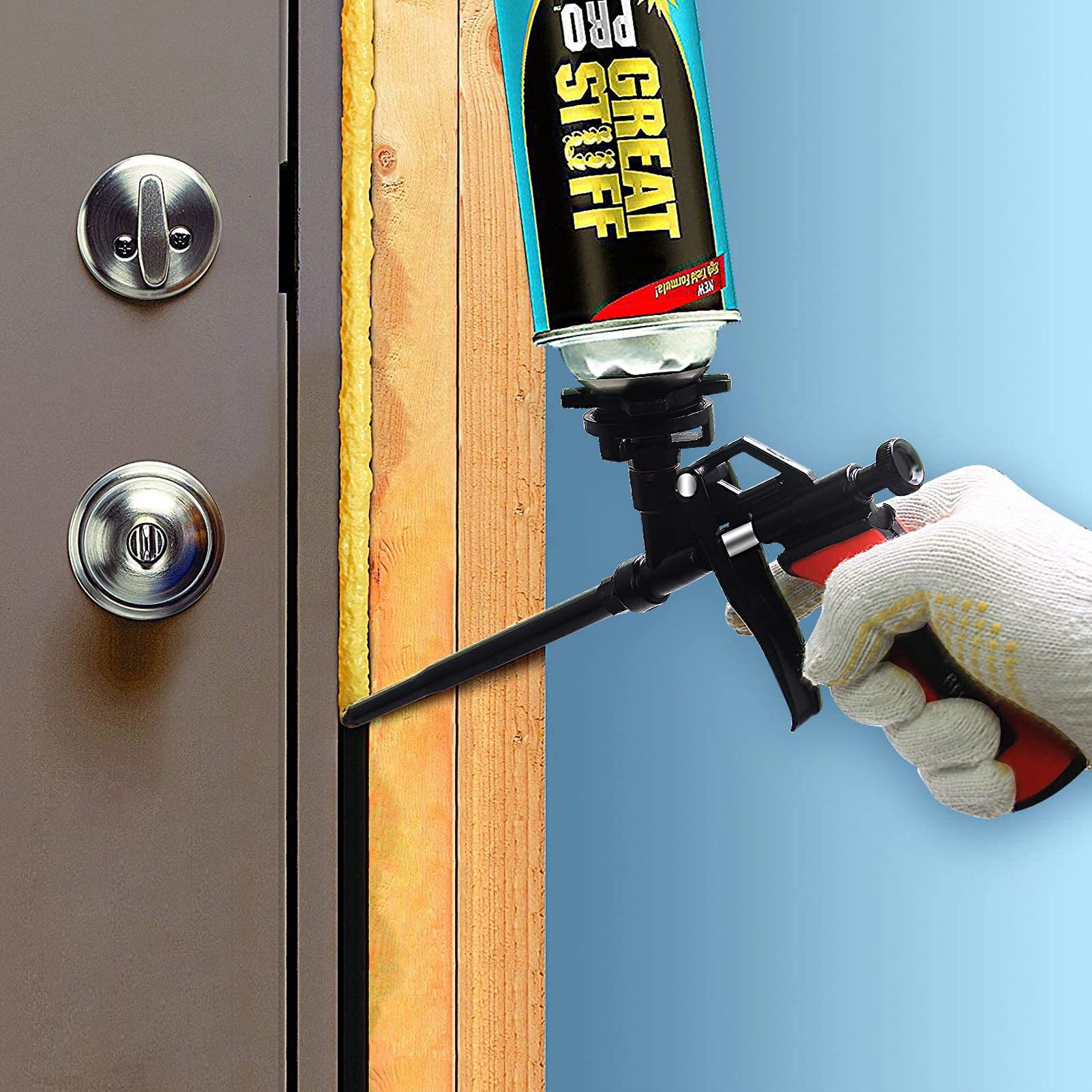 Pistola Schiuma Poliuretanica Professionale - Con Ugello PTFE Per Applicazione Precisa - Foto 8