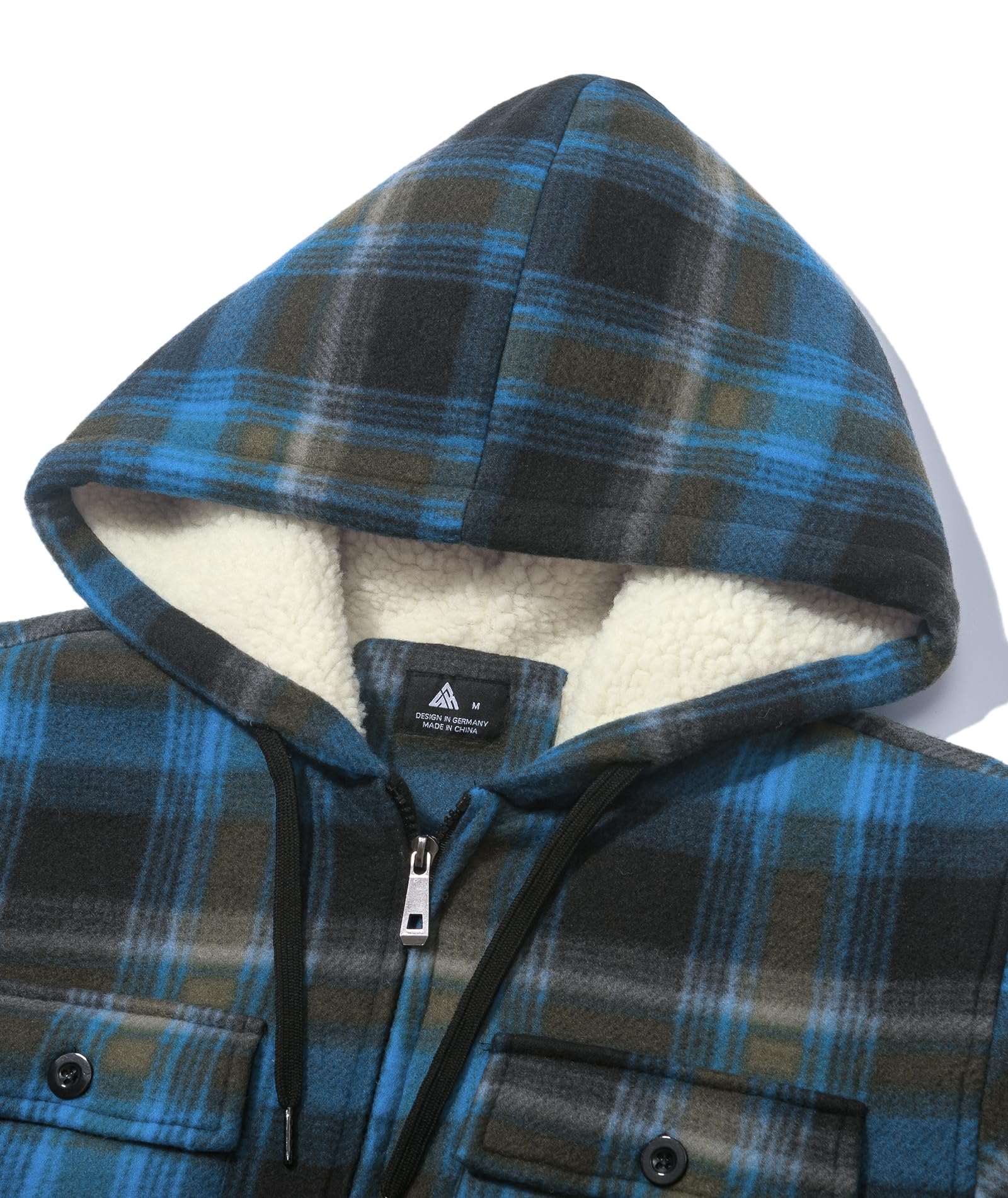 SwissWell Camicia Boscaiolo Uomo Giacca Flanella a Quadri Spessi Fodera di Peluche Felpa Cappuccio Foderata Casual Uomo Felpa con Cappuccio in pile Giacca Invernale con Tasca