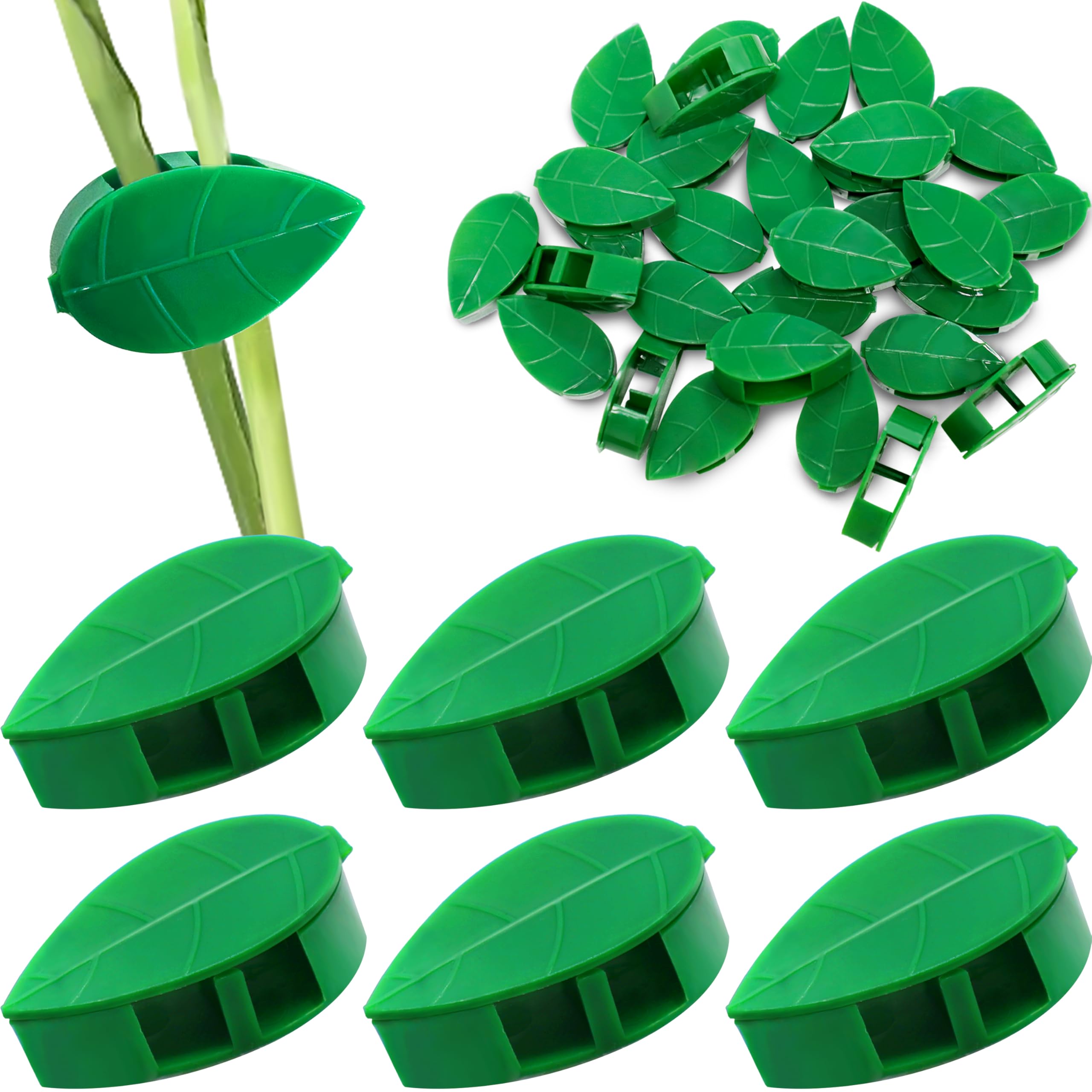 30PCS Plant Climbing Wall Fixture Clips with Easy Clean Adhesive Sticker,Anti-Twine Design Plant Wall Clips,Invisible Vine Clips for Plants for Wall,Easy Use for Indoor Outdoor Garden Decorations
