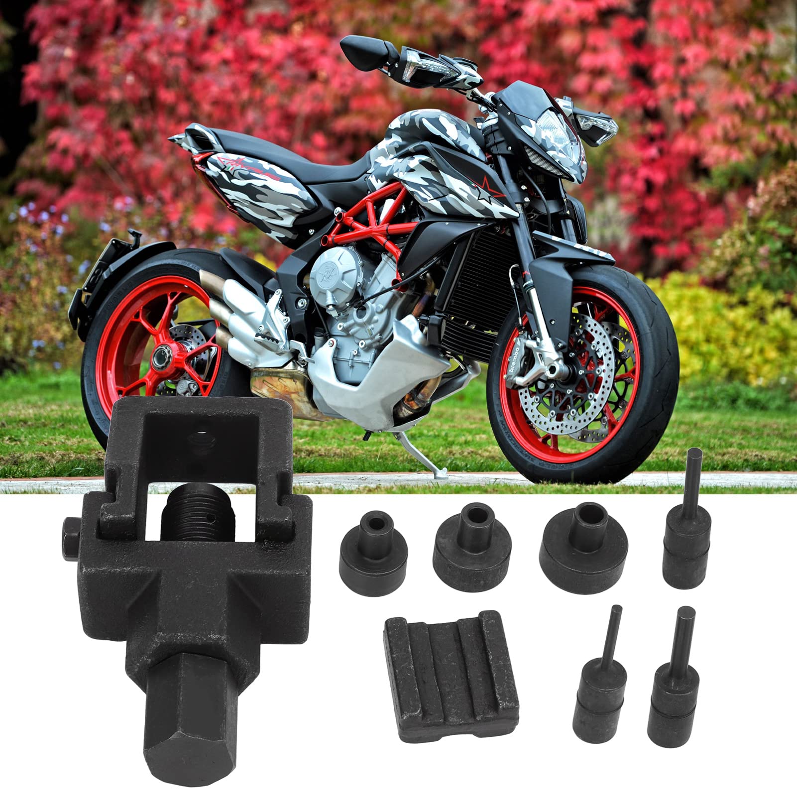Motorrad Kettentrenner Set, 8 Stück Motorradketten Kettenunterbrecher Nietwerkzeug, Reparatursatz Ketten Trennwerkzeug Entferner Kettentrenner Werkzeugsatz für 520 525 530 532 Antriebsketten