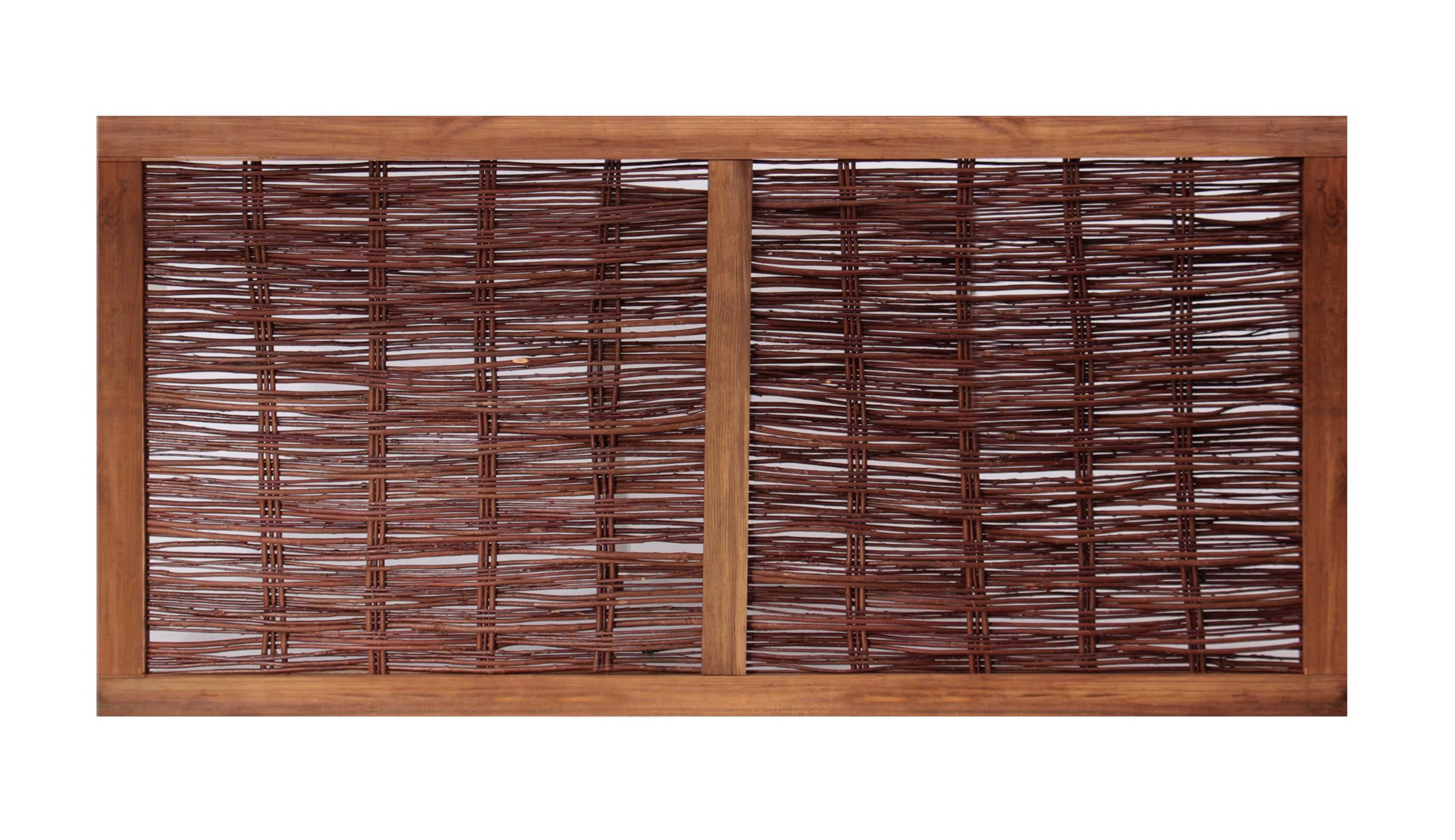 Primrose Willow Hurdle Fence Panel 6ft x 3ft Natural Wood Frame