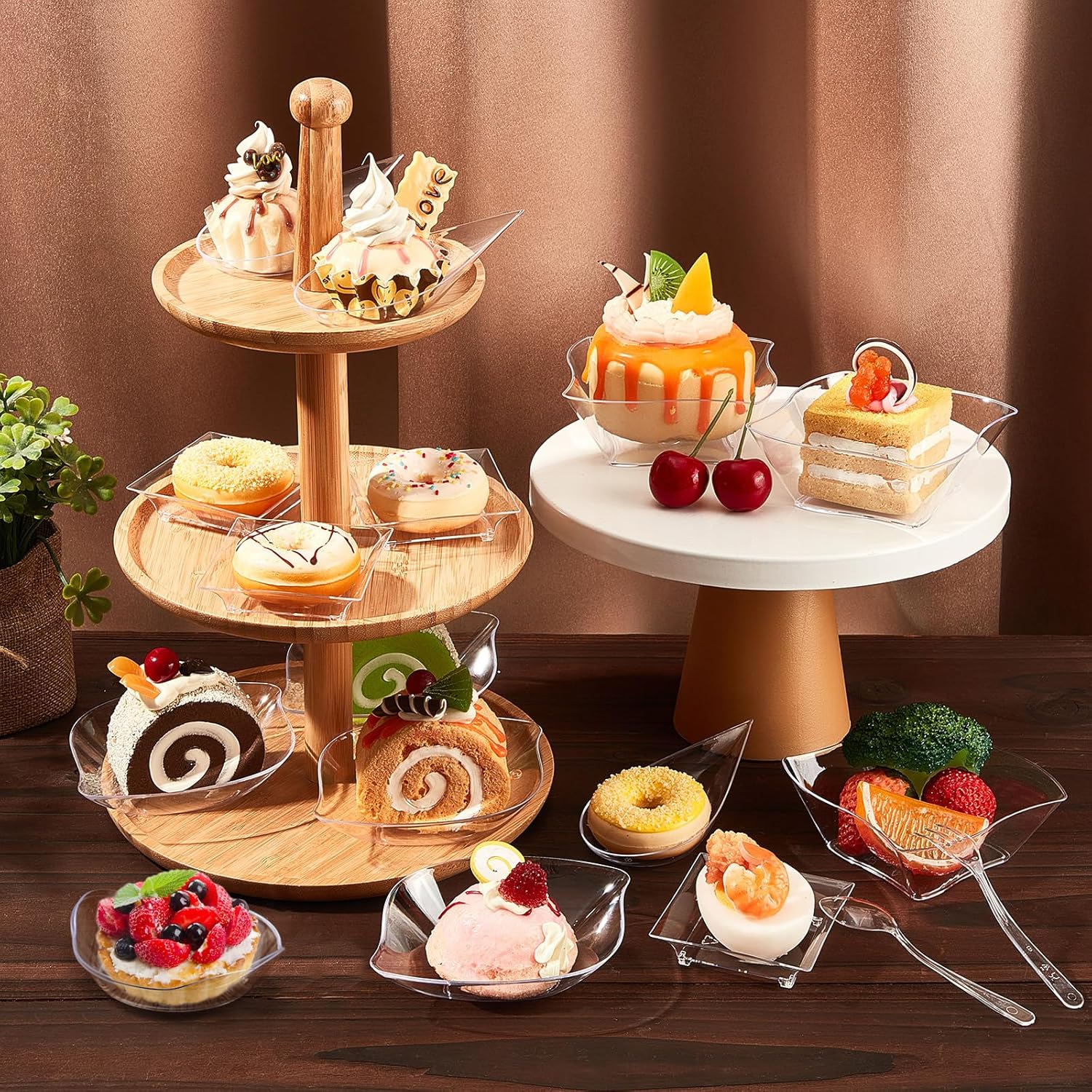 Tco for you Mini Appetizer Plates Set, Disposable Dert Plates