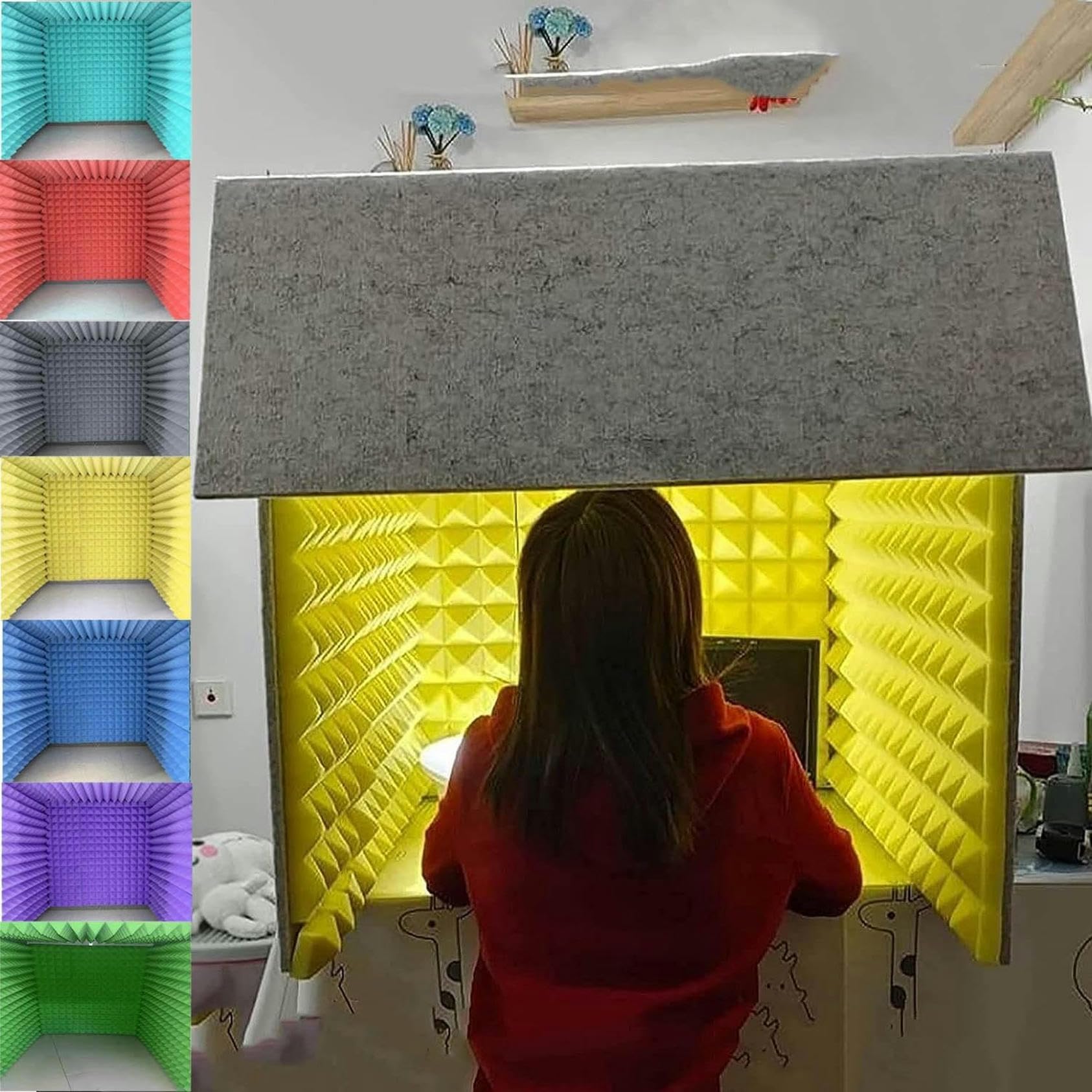Protection contre l'absorption acoustique pour studio enregistrement et chant nomade