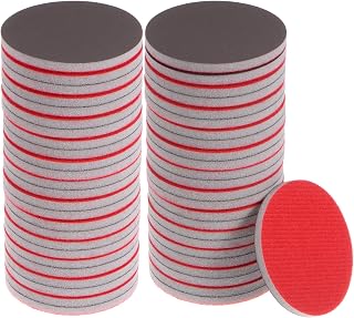 uxcell 50pcs 3000 Grit Sanding Sponge 3" Hook and Loop Sponge Sanding Disc