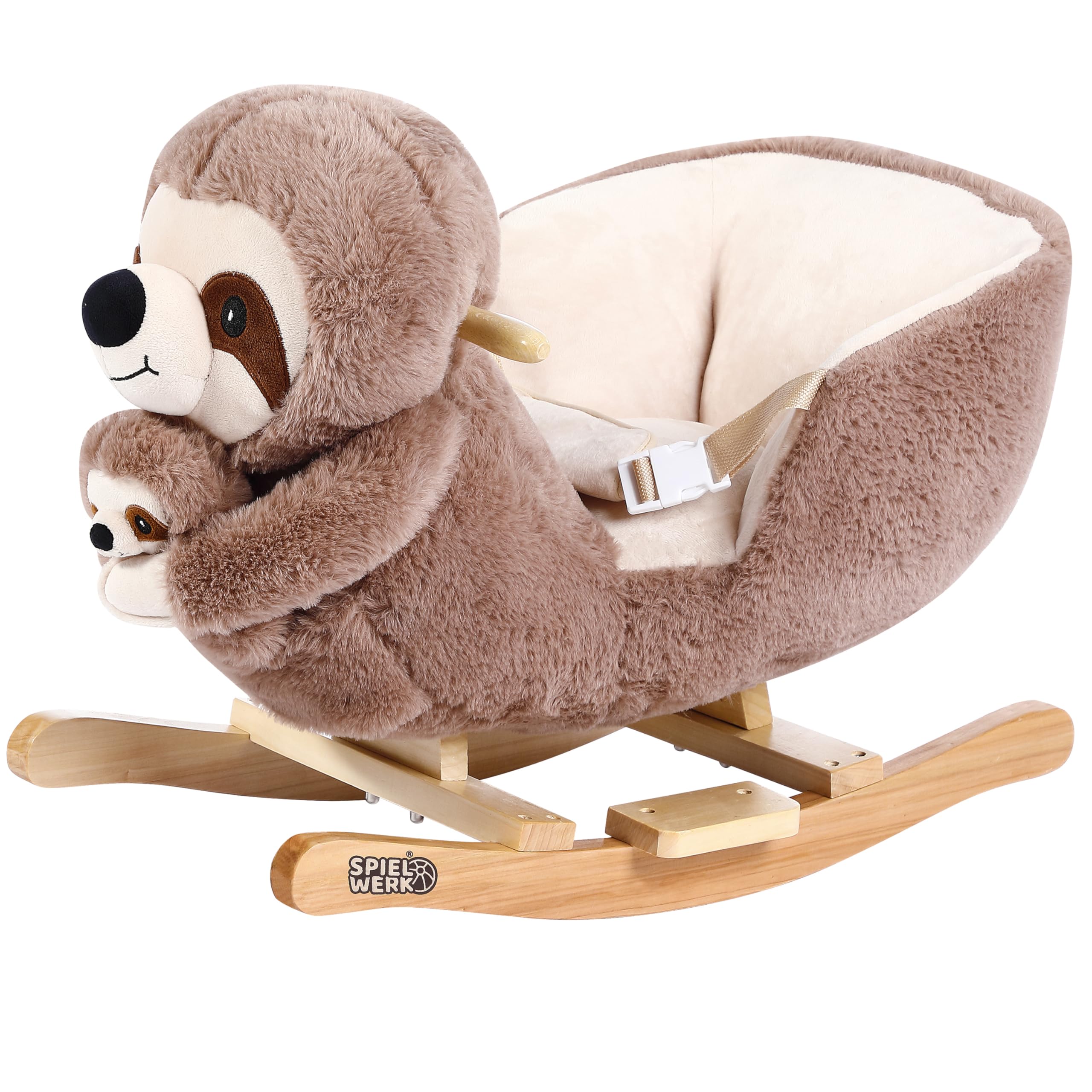 Deuba Peluche Balancín para Niños Perezoso Mecedor con Cinturón de Seguridad Teddy Bebé Extra Juguete