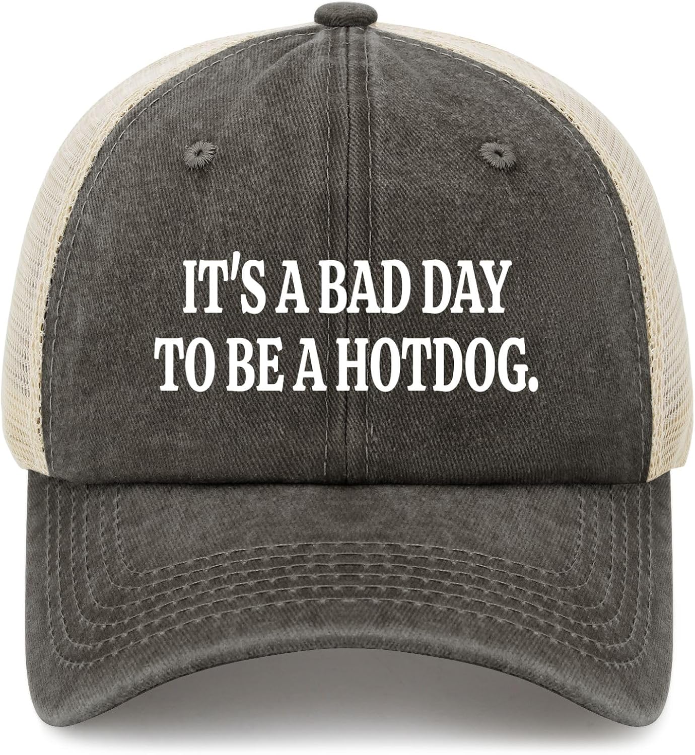 It's a Bad Day to be a Hotdog.Adjustable hat Double-Color Baseball Cap Adjustable Embroidered Baseball caps Outdoor Hats