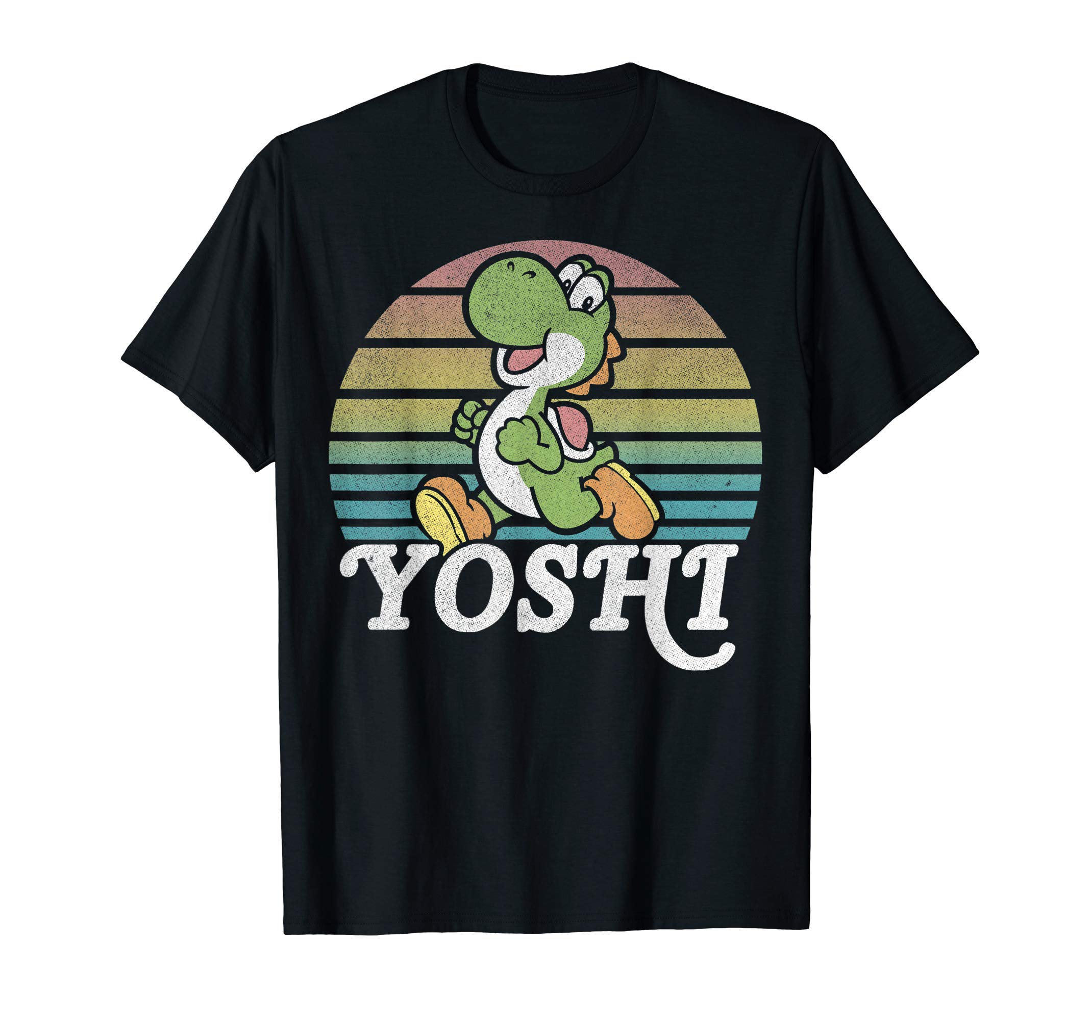 Super MarioYoshi Retro Line Run Portrait T-ShirtOEKO-TEX STANDARD 100
