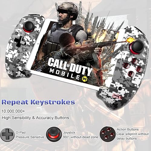 Miniatura 7 de Megadream Control inalámbrico para teléfono celular, Gamepad Joystick para iPad iOS iPhone 141312, Android Samsung Tablet PC, certificado MFi,