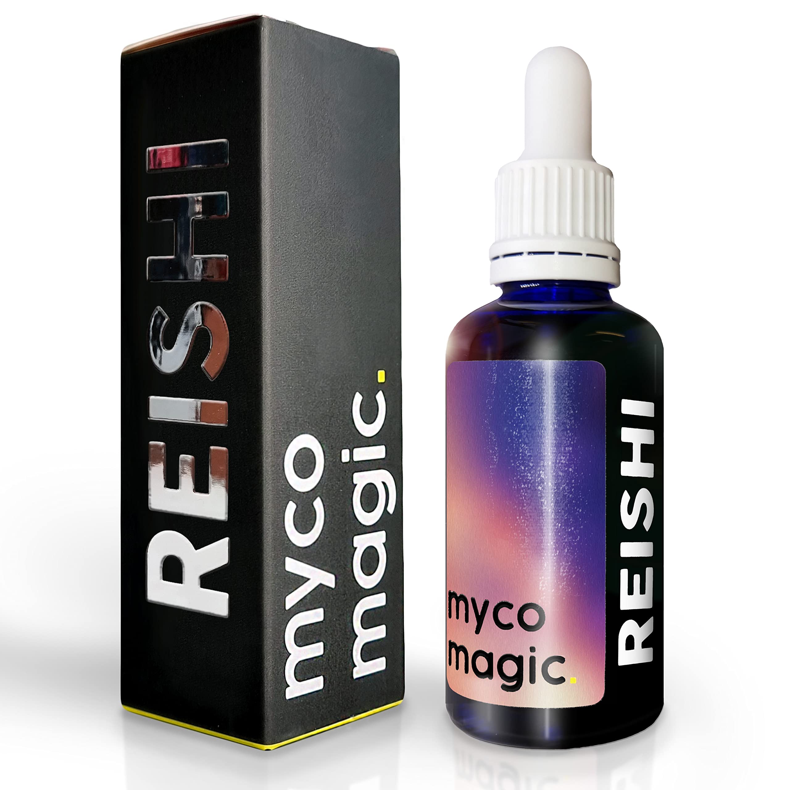MycoMagic Reishi Mushroom, High Strength Triple Extracted Tincture, 1 x 50ml Dropper Bottle, Grown and Manufactured in The UK