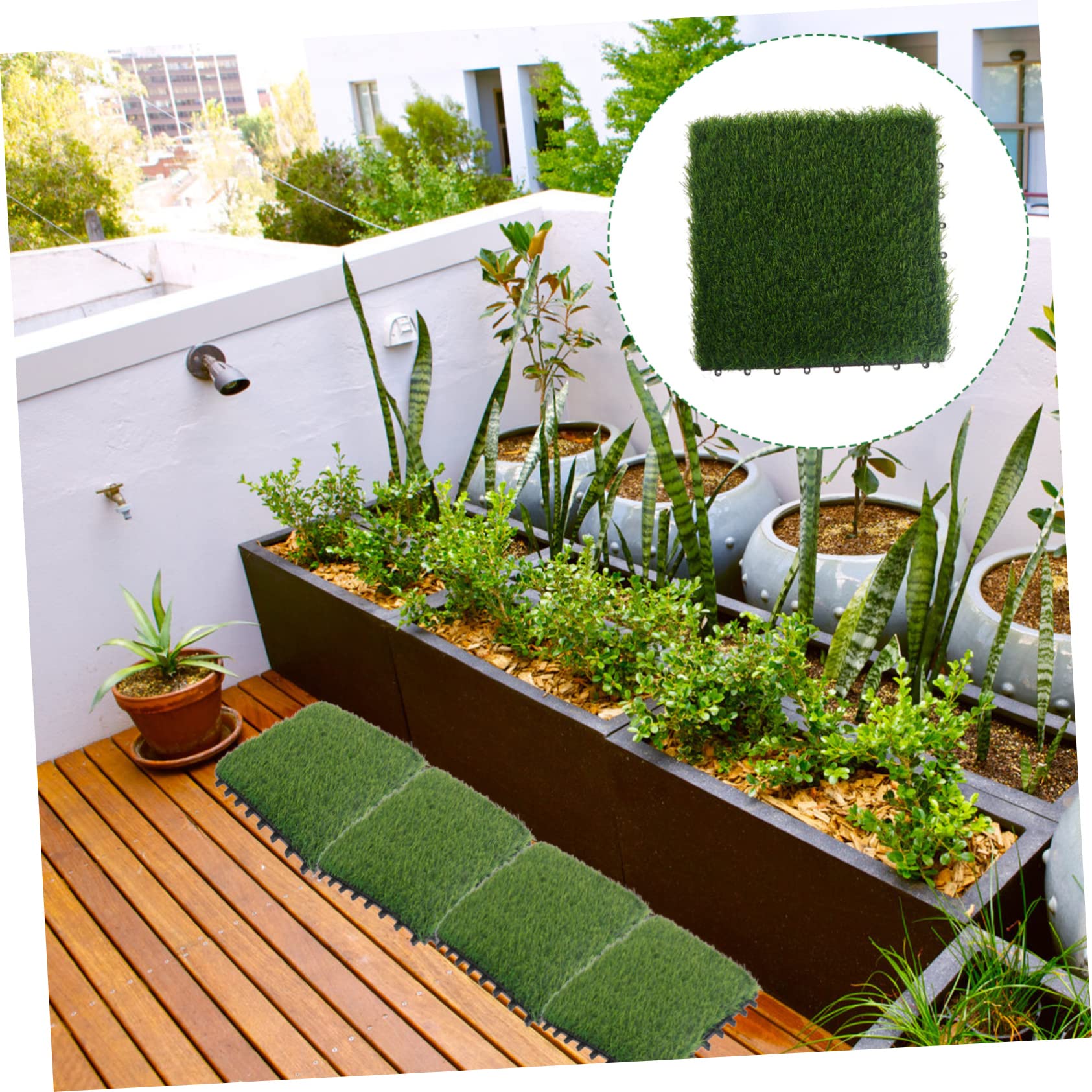 人工芝 雑草対策セット 人工芝プロテクト＆防草シート 芝丈35mm サイズ1