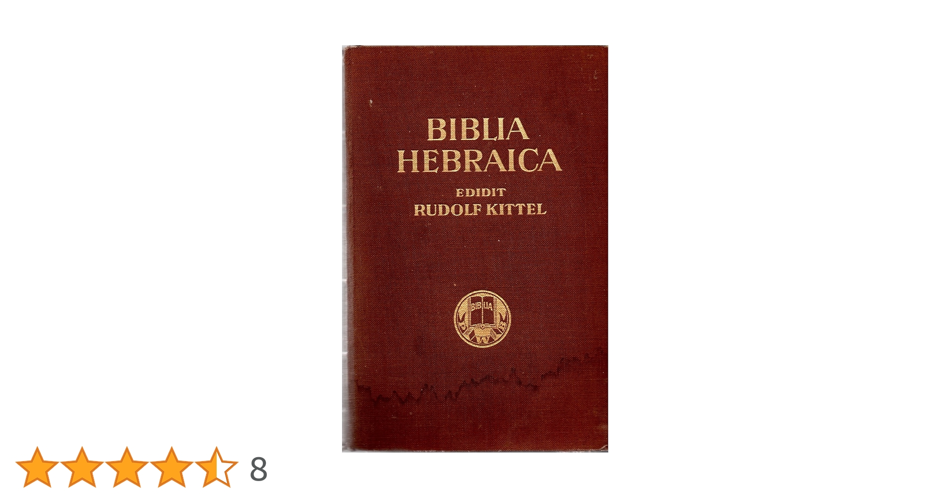 BIBLIA HEBRAICA (hebrew bible): Amazon.co.uk: Kittel, Rudolf (Ed