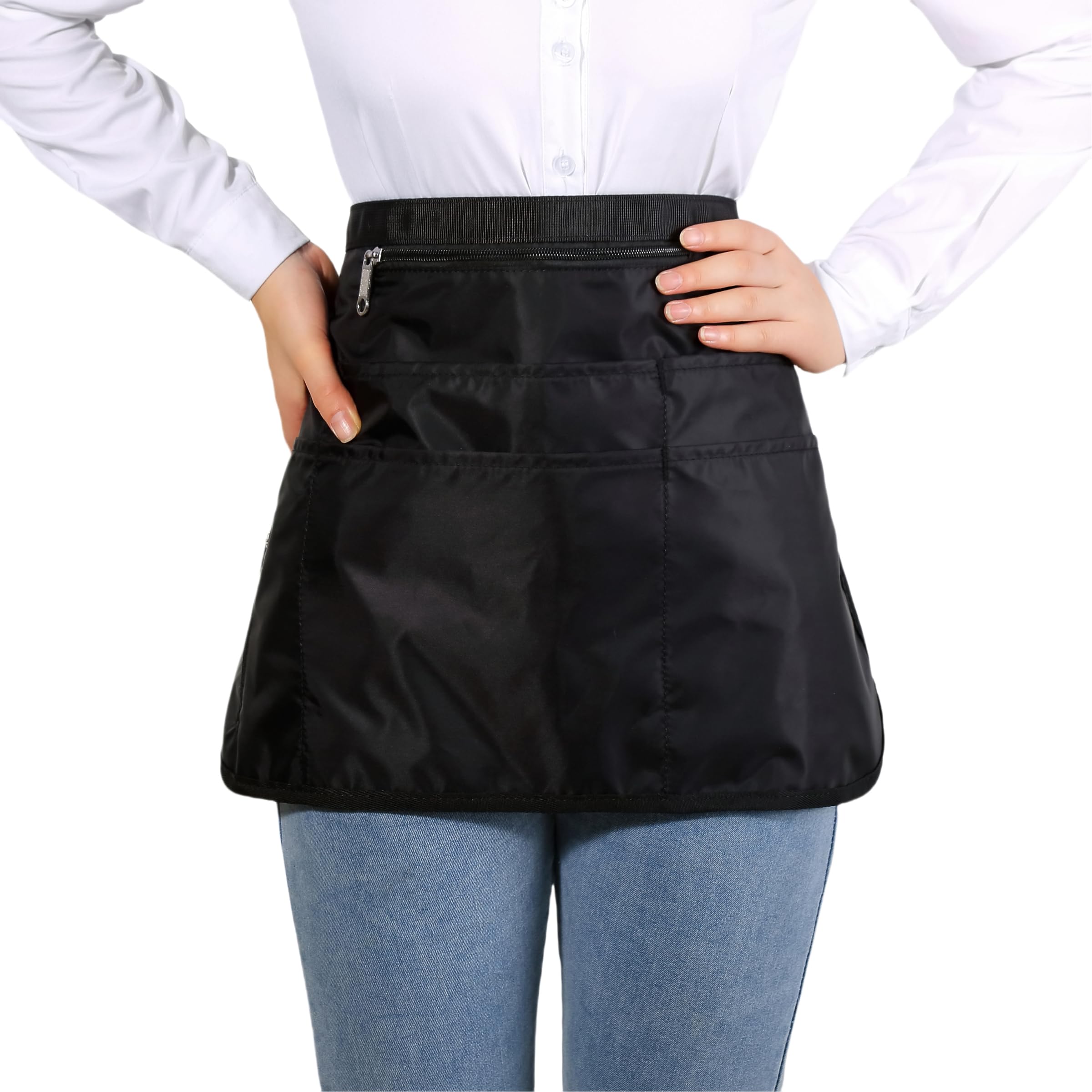 Bafelia Tablier de nettoyage pour femme avec 7 poches, tablier professionnel imperméable pour ménage, travail