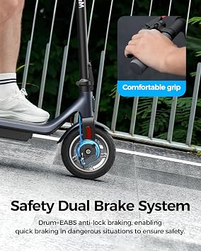 MEGAWHEELS Electric Scooter,Electric Scooter Adults Teens,10in Pneumatic Tires,350/500/600W Motor,19/31 Miles Range,15.5mph E Scooter with Smart APP Control for Commuting, Outdoor, Short Travel Gift