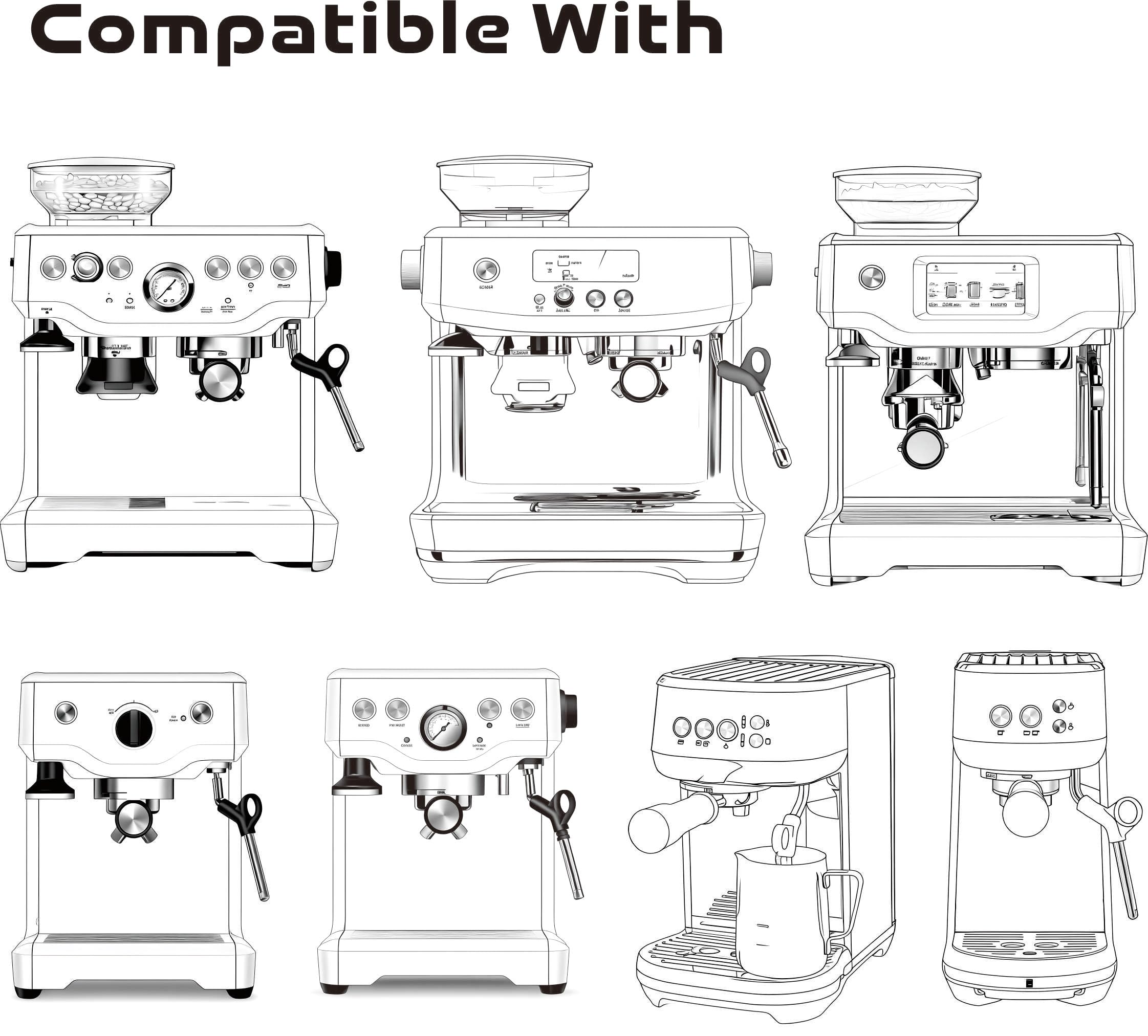 Krążek do espresso do ekranu filtra Breville Espresso – dolna osłona prysznicowa do krążka do espresso Ninja Luxe, ekran kontaktowy ze stali nierdzewnej 316, siatka kosza portafiltra (1, 53,3 mm)