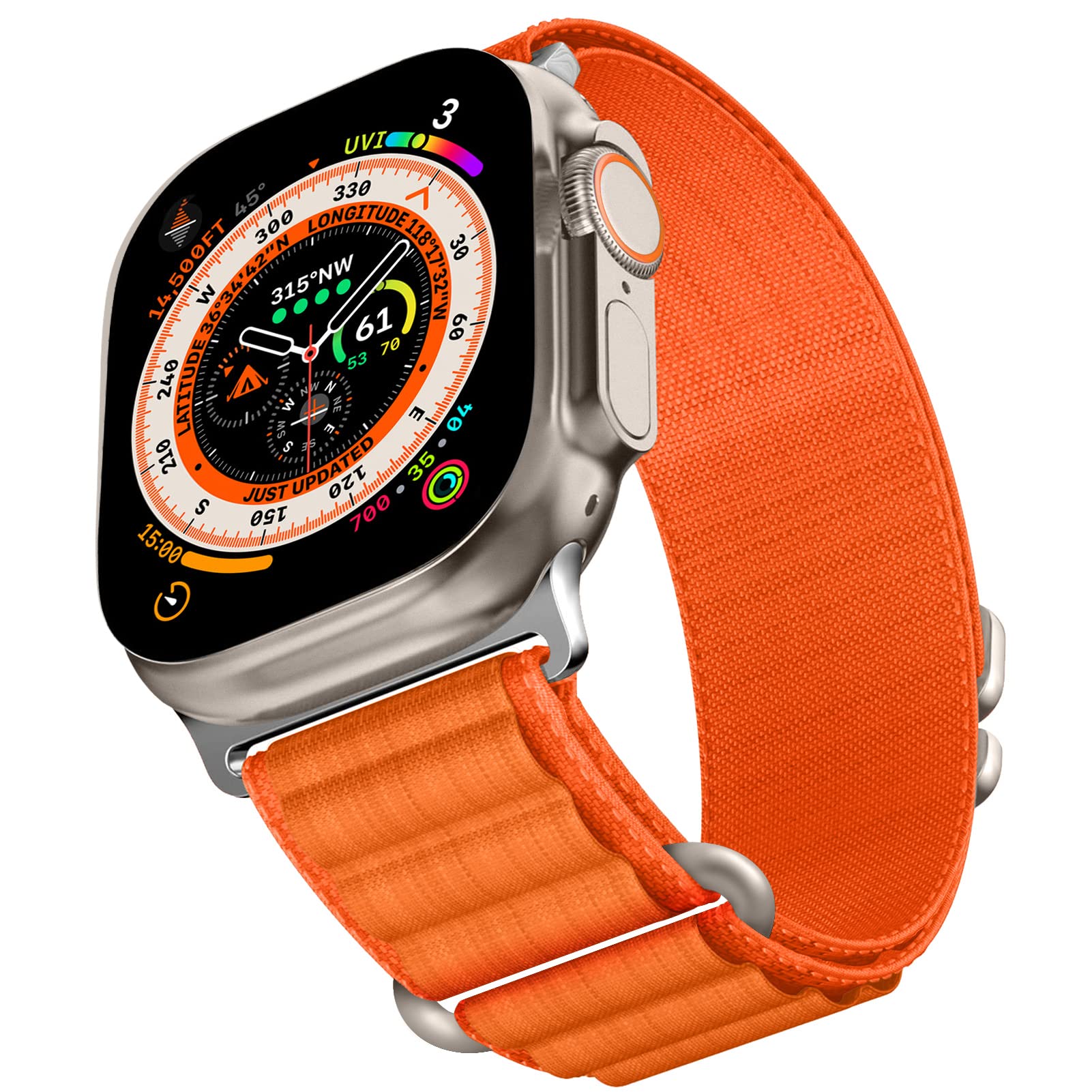 Alpine Loop Nylon Band for Apple Watch Ultra/2 bands 49mm 45mm 44mm 42mm 41mm 40mm 38mm iWatch Bands Men Women,Sport Strap Bracelet Wristband for Apple Watch Ultra Series 9 8 7 6 5 4 3 2 1 SE Ultra2