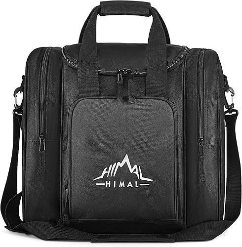 Himal - Bolsa de bolos para una sola esfera, bolsa de bolos con soporte acolchado para esfera, se adapta a zapatos de bolos hasta talla 14