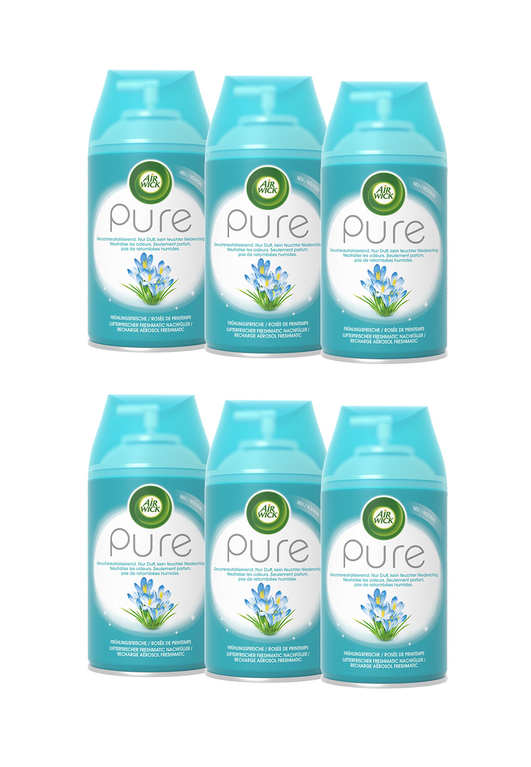 Air Wick Freshmatic Max Nachfüller PURE Frühlingsfrische 6er Pack (6 x 250ml)