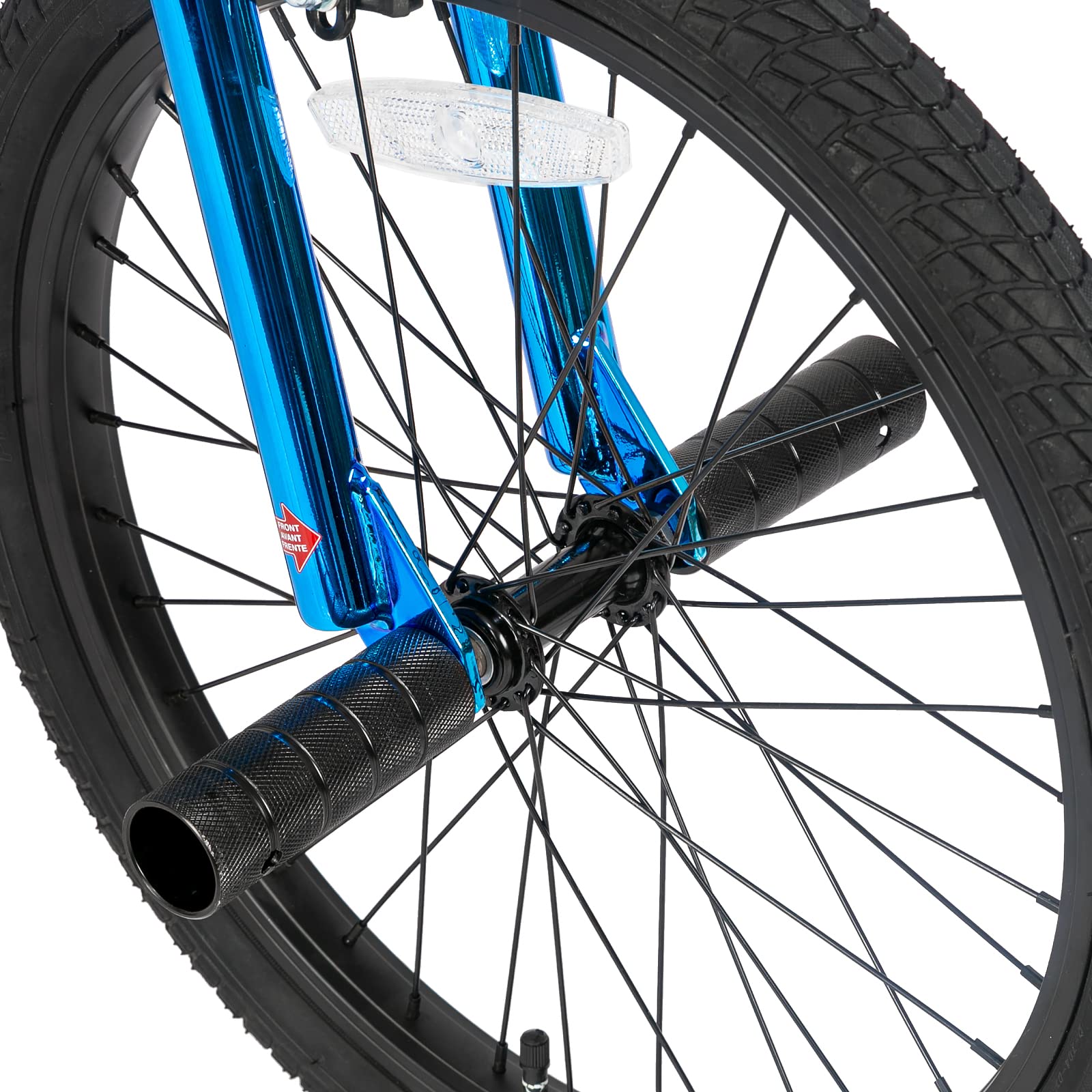 JOYSTAR Bicicletta BMX 20 da 24 pollici per bambini e bambine dai 7 ai 12 anni | Bicicletta freestyle per principianti con due freni a mano e 2 pegs