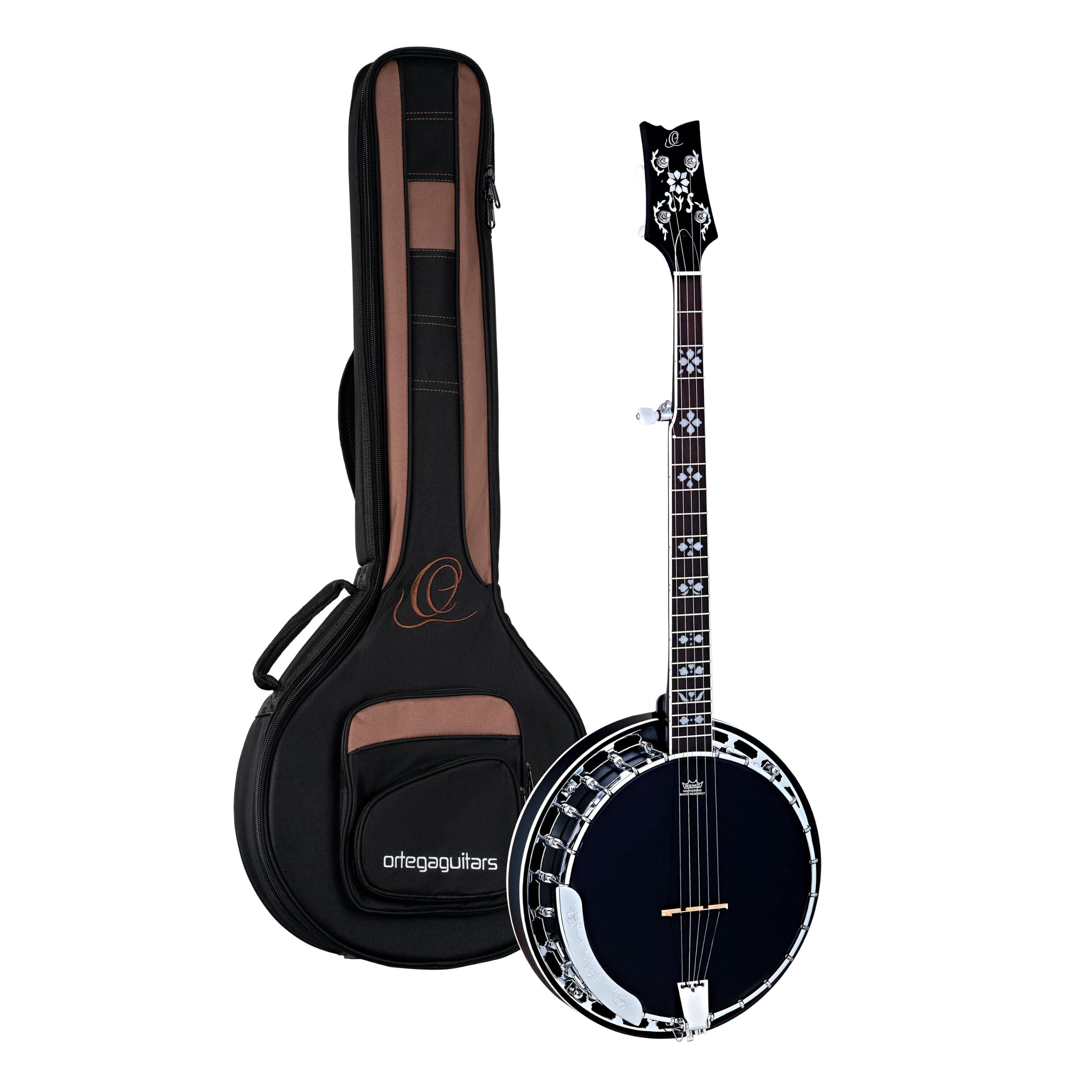 Ortega Banjo Raven Series 5-String Inclusive Custodia - BK - Nero (OBJ450-SBK)