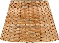 Vista 2 de Aspen Creative 32987, pantalla de lámpara araña Empire, hoja de plátano natural, 9" parte superior x 14" parte inferior x 9-1/2" inclinada