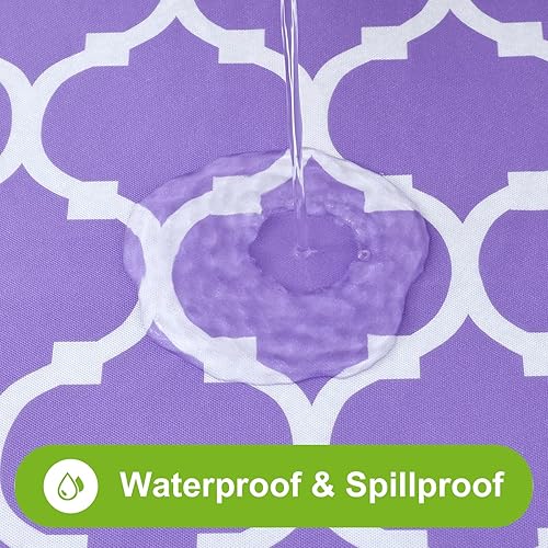 Miniatura 11 de Smiry - Mantel rectangular para mesa de pícnic, impermeable, elástico, ajustable para mesas de 6 pies de vinilo con parte trasera de franela Verde