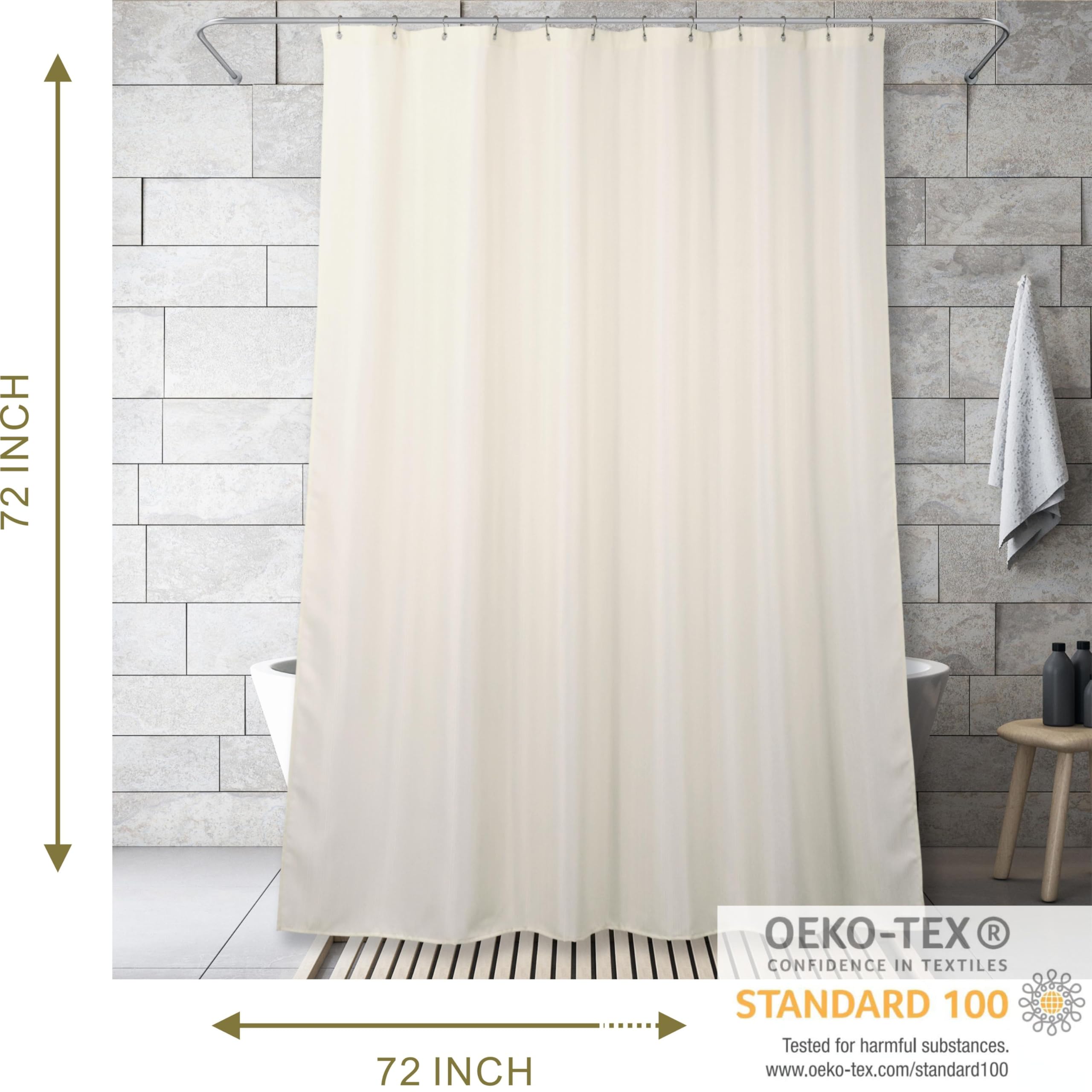 Tenda Da Doccia LiBa - Impermeabile, Antimuffa, 183x183 Cm, Con Ganci, Poliestere - Foto 8