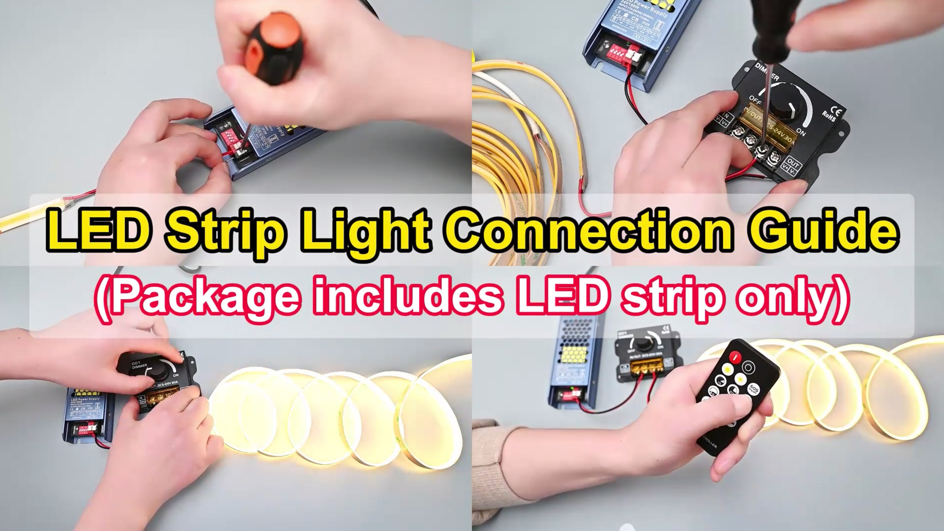 Image of GOMING 24V Super Bright COB LED Strip Cool White 6000K IP65 Waterproof | 16.4ft(5M) 621LM /FT 14.5W /M CRI 93+ High Density 480LED /M LED Tape Lights for DIY Home Decor(Power Supply not Included)
