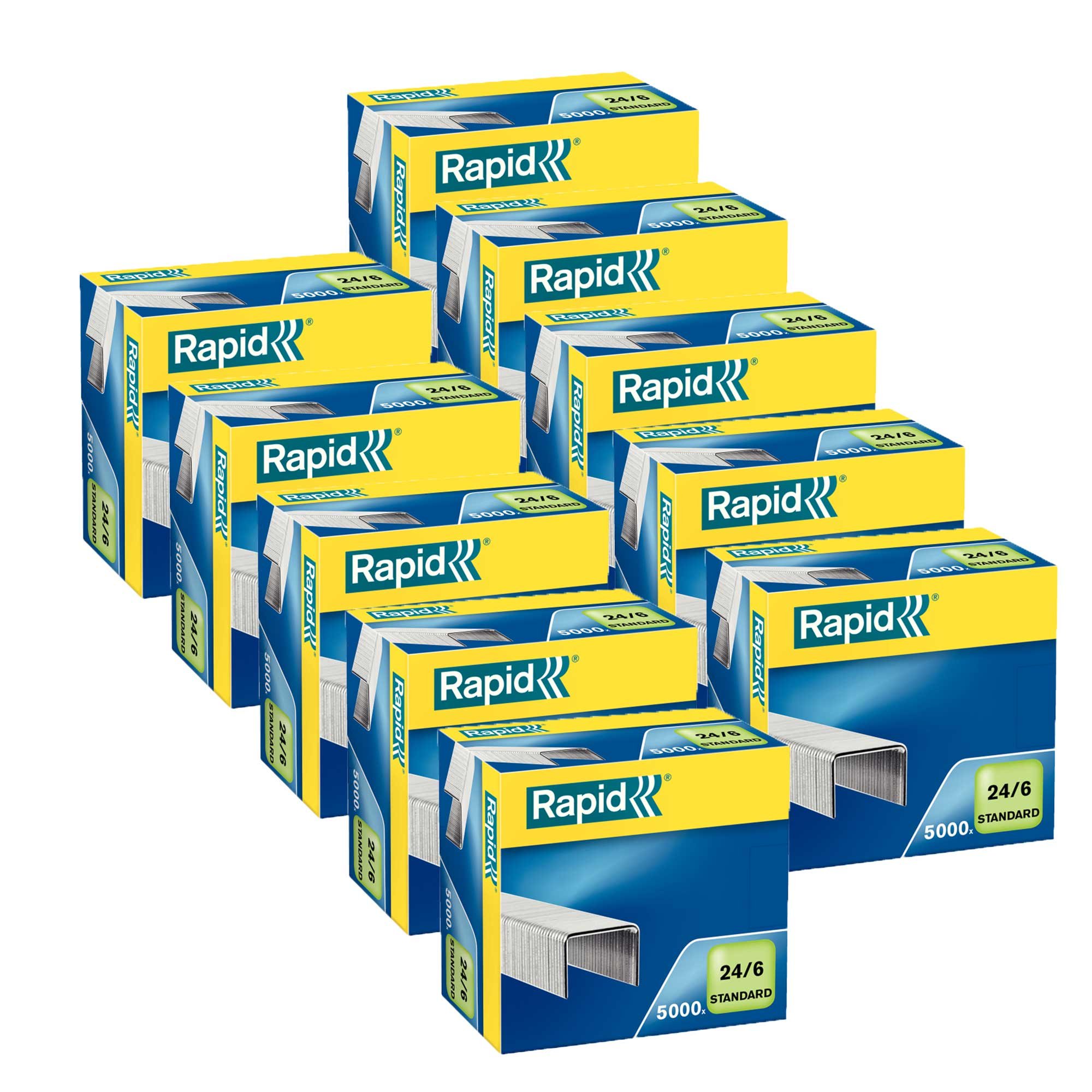 Rapid 24860100 - Grapas galvanizadas superfuertes de 24/8+ mm, 5000 unidades, 24/6, 1