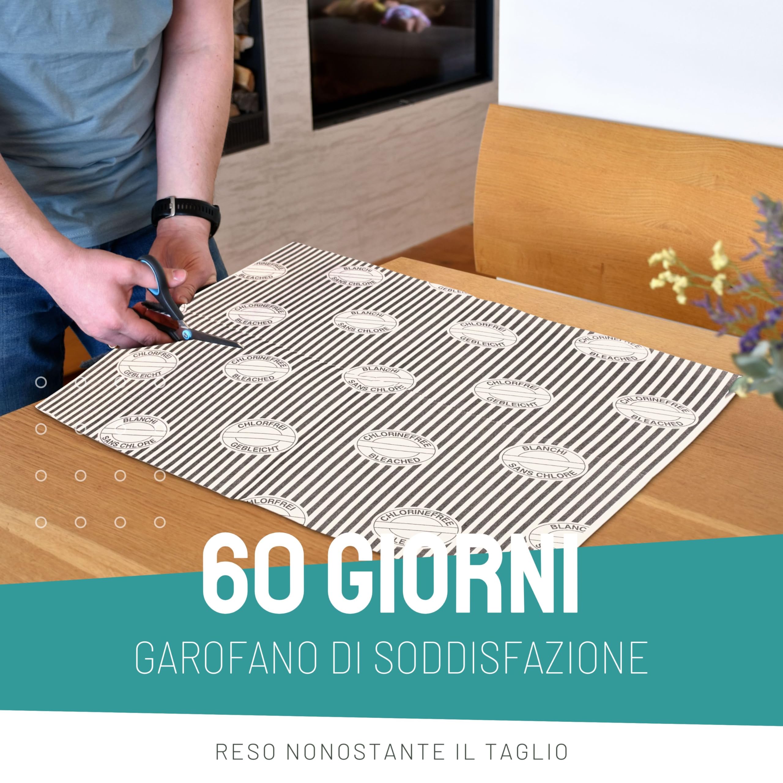 FilterBase® Filtro universale per cappa aspirante | Confezione da 2 | Indicatore di saturazione del filtro grasso, filtro piatto per cappa aspirante | Tappetino filtrante tagliabile 57x47 cm