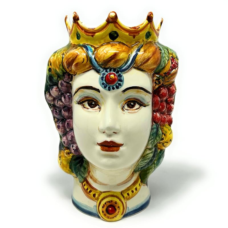 CERAMICHE D'ARTE PARRINI - Italian Ceramic Small Testa di Moro (Sicily) Pottery Hand Painted Made in ITALY