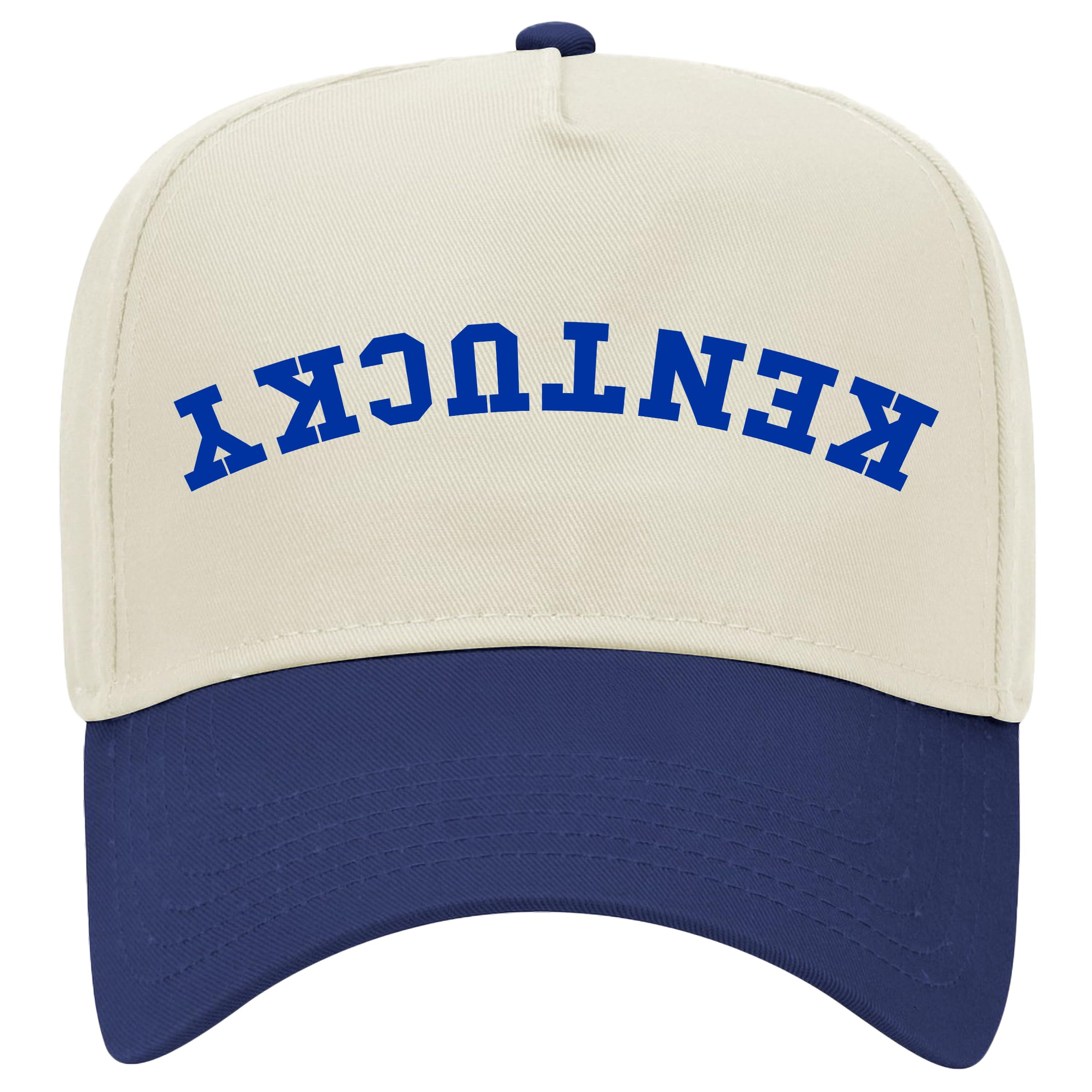 Heritage Pride Upside Down Embroidered Otto Hat 5 Panel Mid Profile - College Football Teams, Bold Color State Names