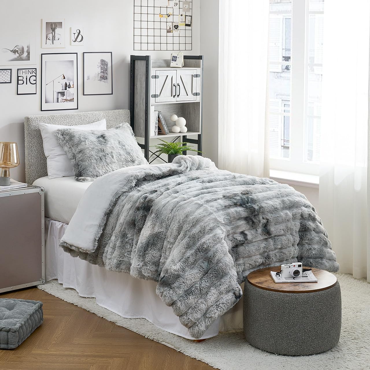 Coma Inducer Snowball Chunky Bunny Oversized Twin Comforter Set - Monsoon Gray