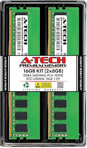 A-Tech 16GB Kit (2x8GB) RAM for Supermicro Super X11SCA-F, X11SCA-W, X11SCH-F, X11SCL-F, X11SSA-F, X11SSE-F, X11SSW-F DDR4 2400MHz PC4-19200 ECC