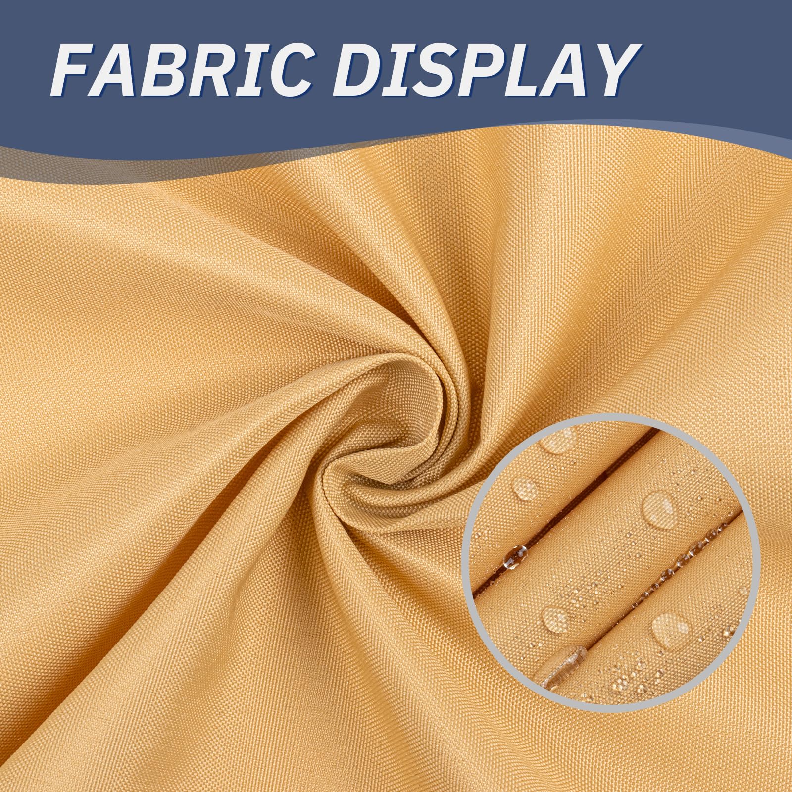 HENG FENG Balcony Privacy Screen 75x500cm PES, Windproof and UV-Protection Screening for Outdoor Fencing and Protection Ochre - Image 2