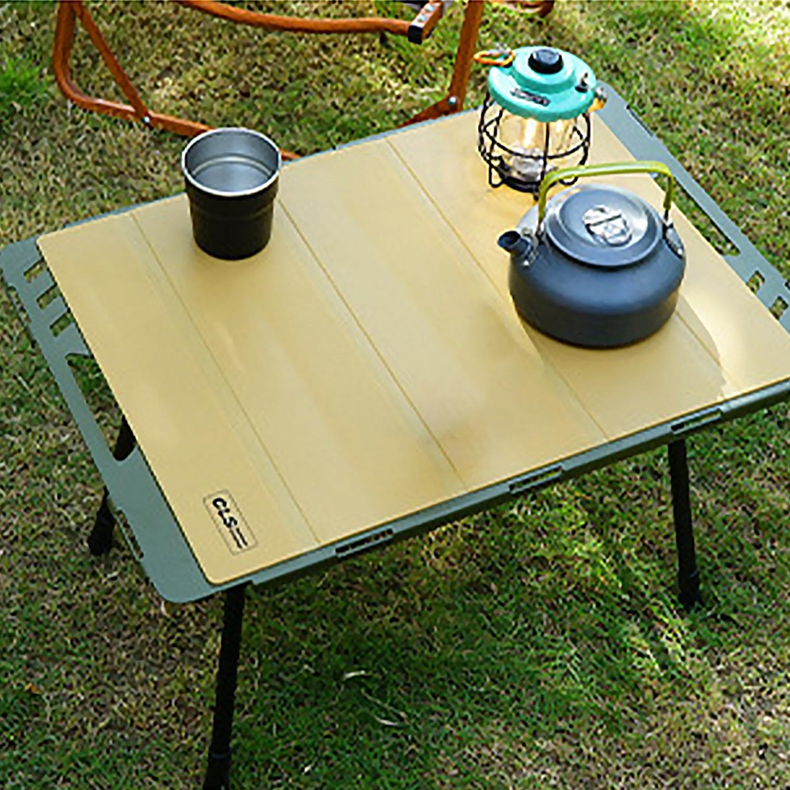 Tapis de Table de Camping, Protège-table, Tapis de Table Pliable pour Cuisine Extérieure, kaki