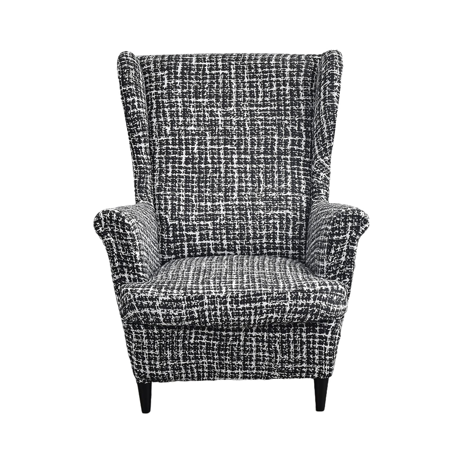 Wingback Chair Covers Slipcovers 2 Piece Stretch Wing Chair Covers Spandex Slipcovers for Wingback Chairs,Sofa Covers Wingback Armchair Covers Super Soft Chair Cover Non-Slip Furniture Protector-picture-25