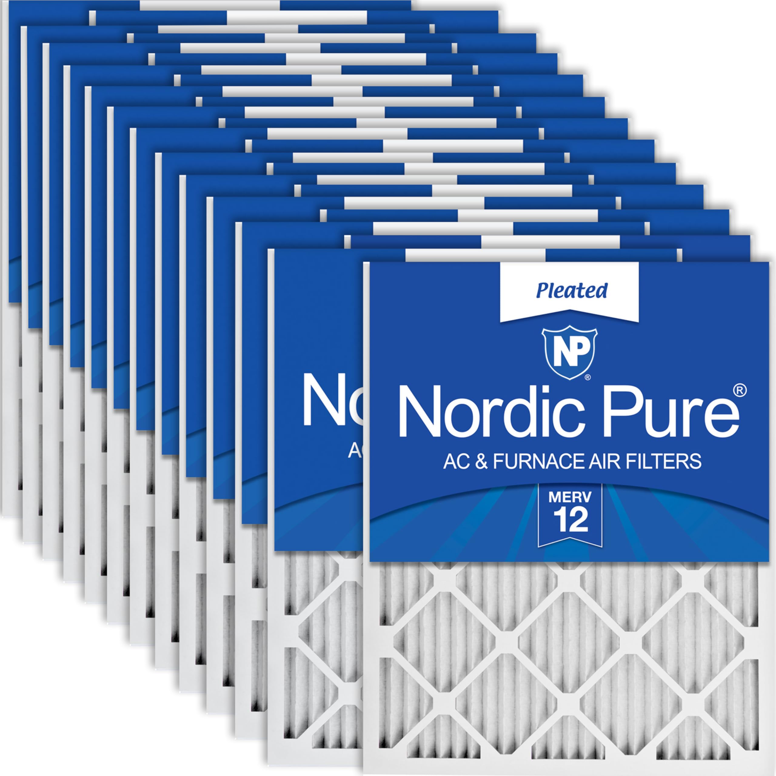 Nordic Pure 10x20x1 Pleated MERV 12 Air Filters 24 Pack