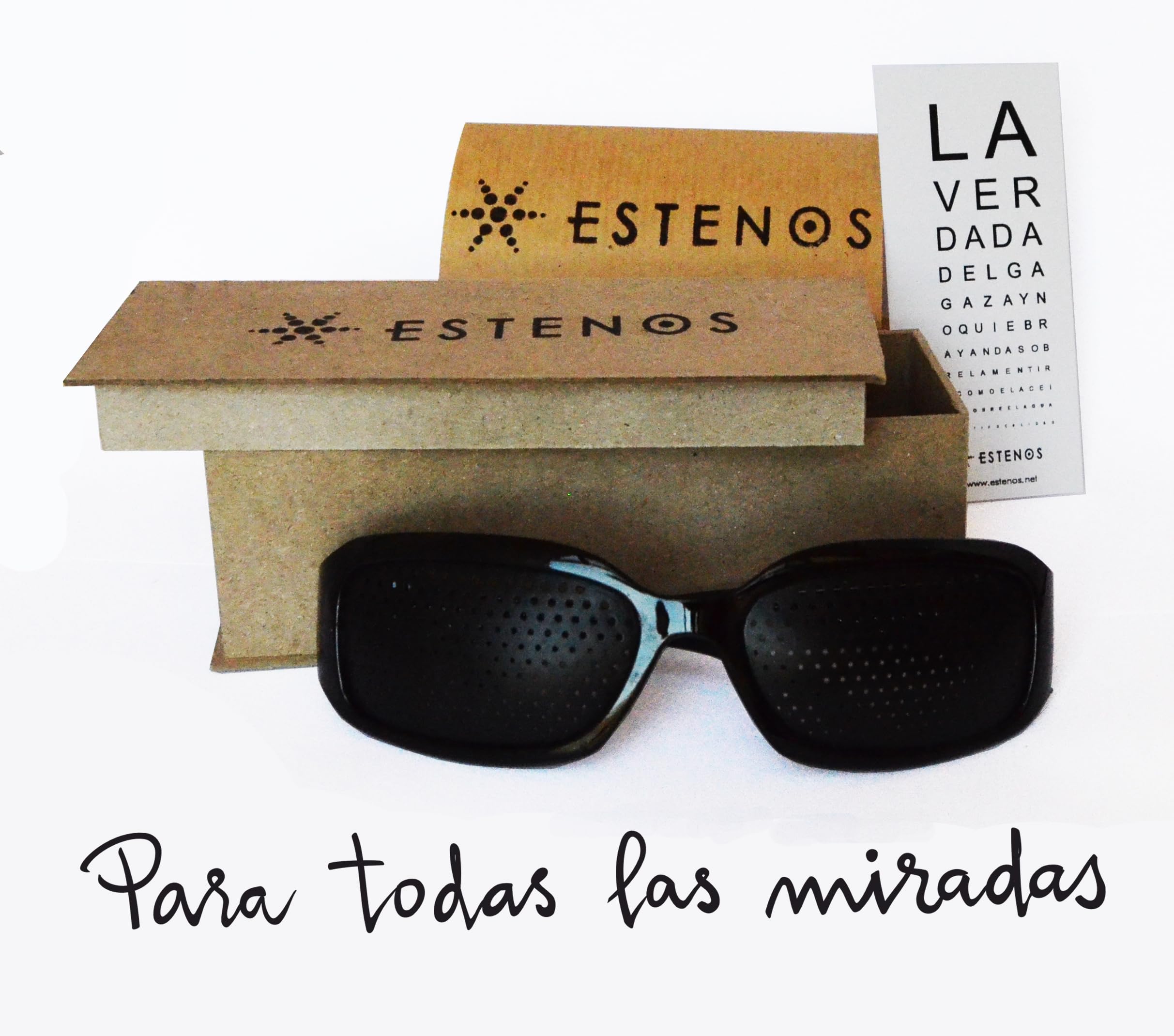 Interior, Gafas Multifocales para Fatiga Visual, Gafas Estenopeicas para vista cansada Gafa Reticulares 12 filas Progresivas de Agujeros, Pinhole Glasses, Rasterbrille, Entrenamiento Visual