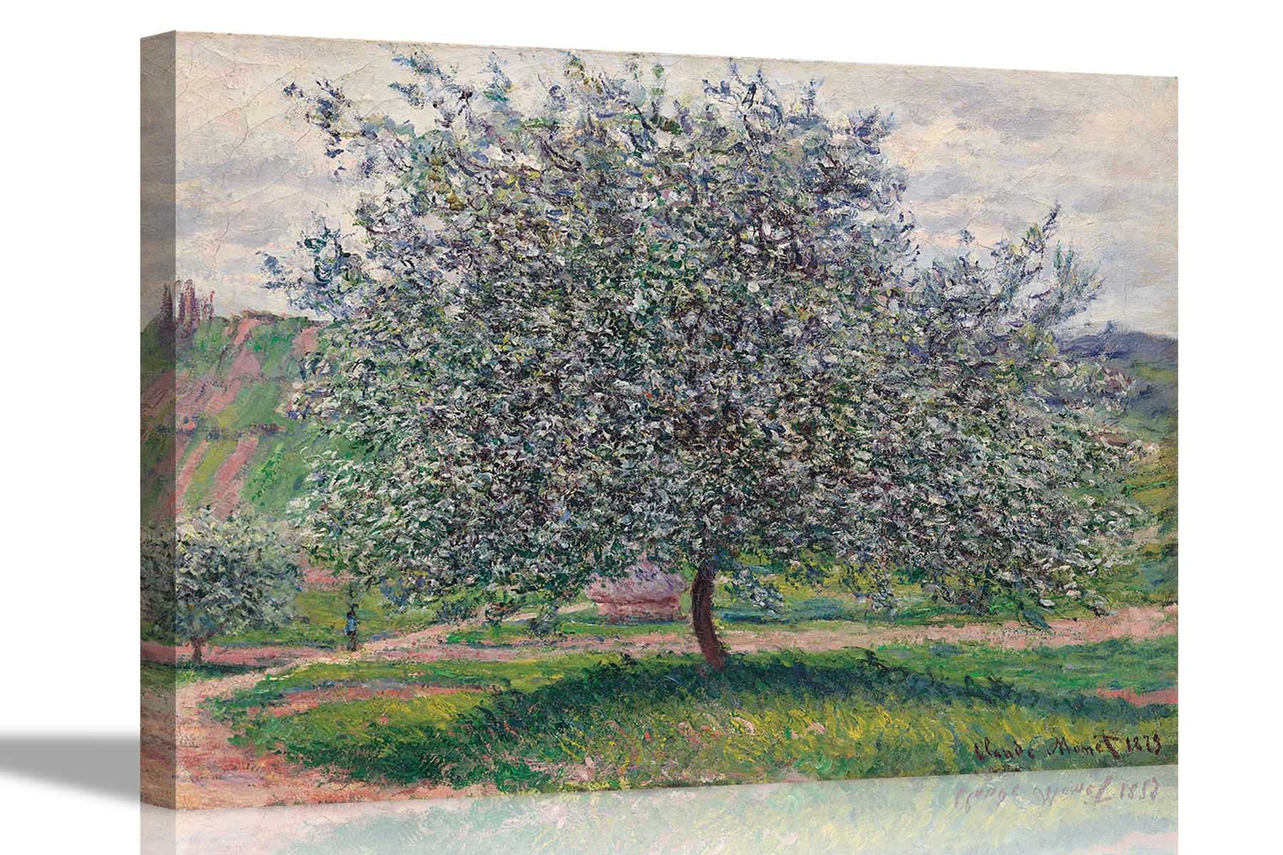 Artley Prints Green The Apple Tree By Claude Monet Canvas Pictures Framed Prints Wall Art Home Office Work Artwork 86 X 61Cm (34 X 24 Inches)