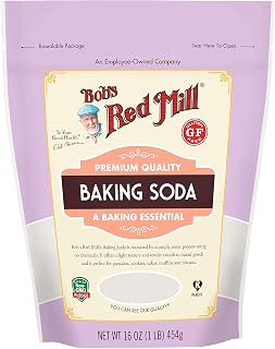 Bob's Red Mill Pure Baking Soda, 16 oz (Pack of 2) - Gluten Free, Kosher Sodium Bicarbonate for Baking